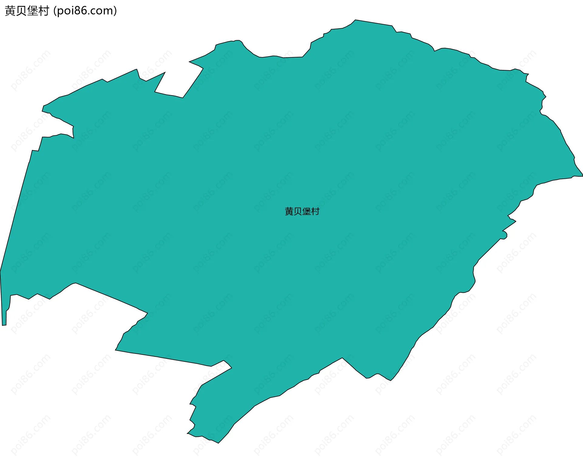黄贝堡村边界地图