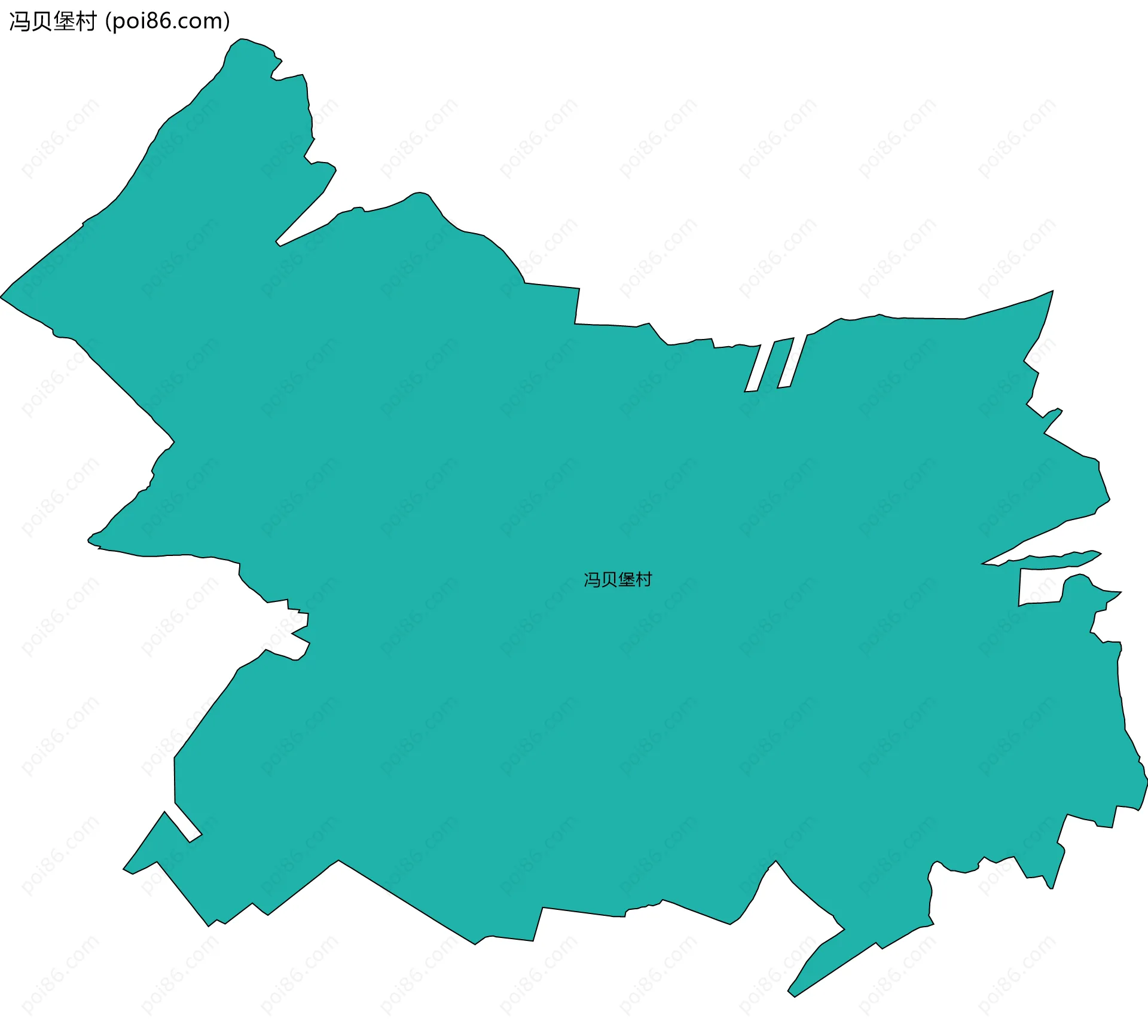 冯贝堡村边界地图