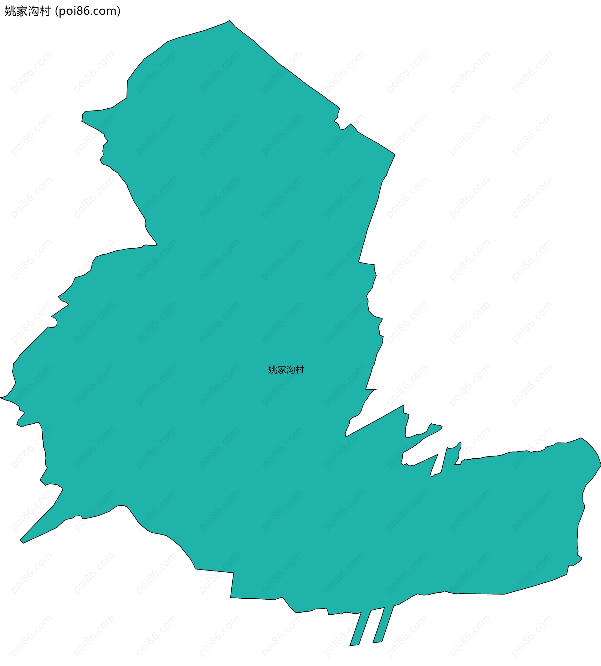 姚家沟村边界地图