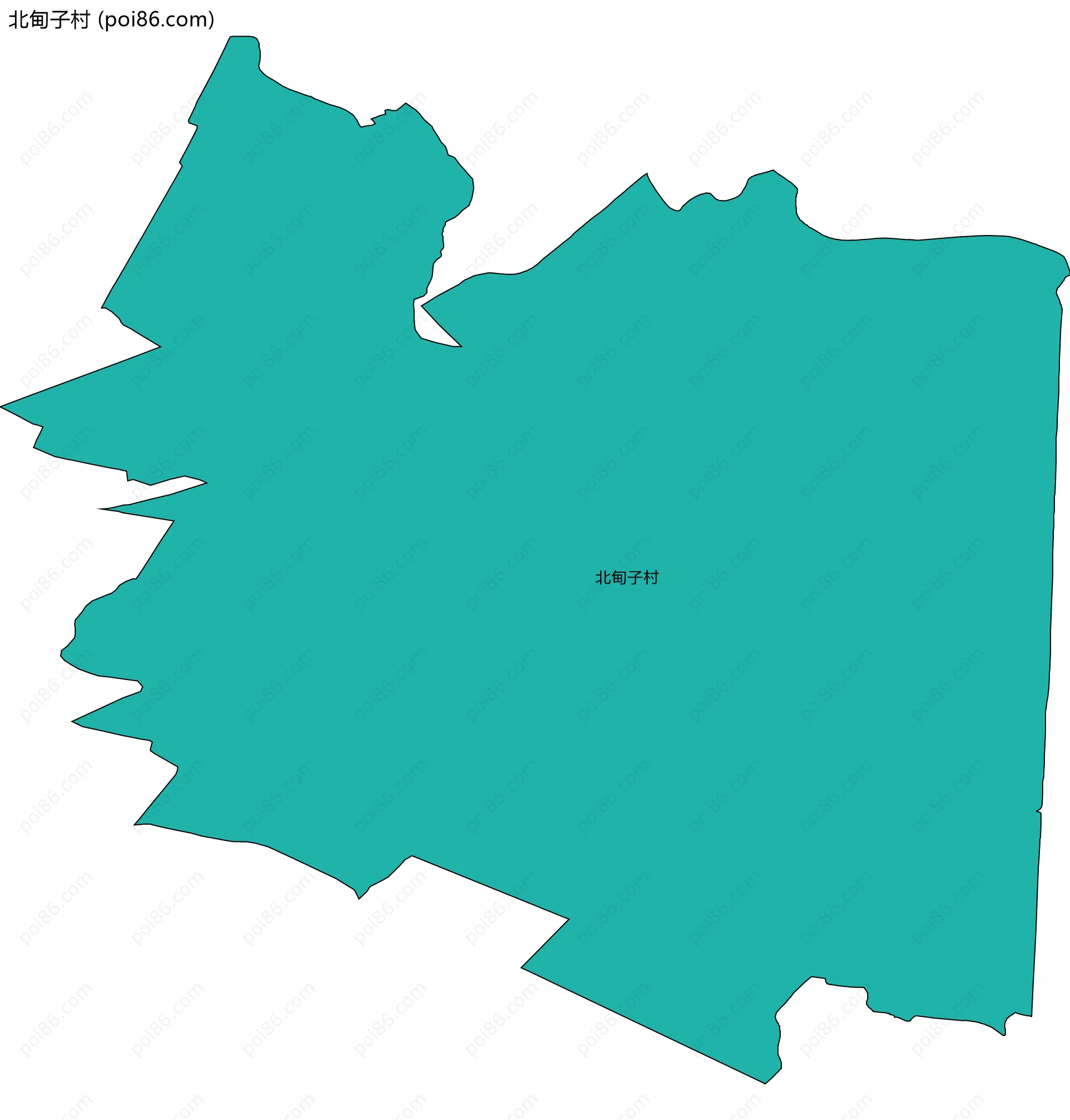 北甸子村边界地图