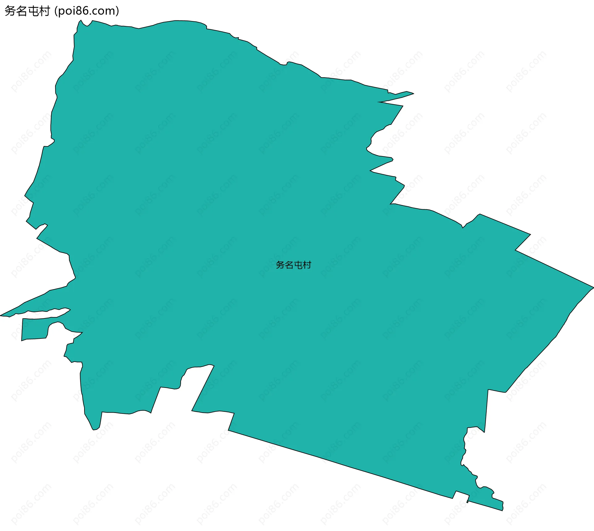 务名屯村边界地图