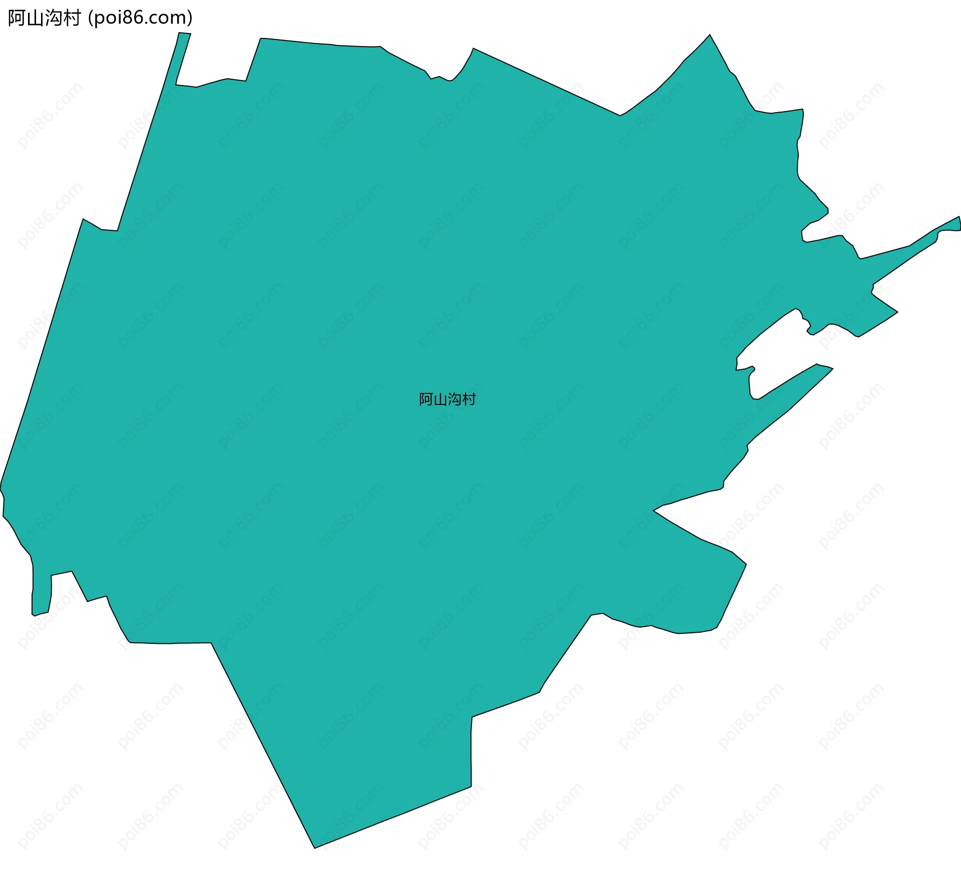 阿山沟村边界地图