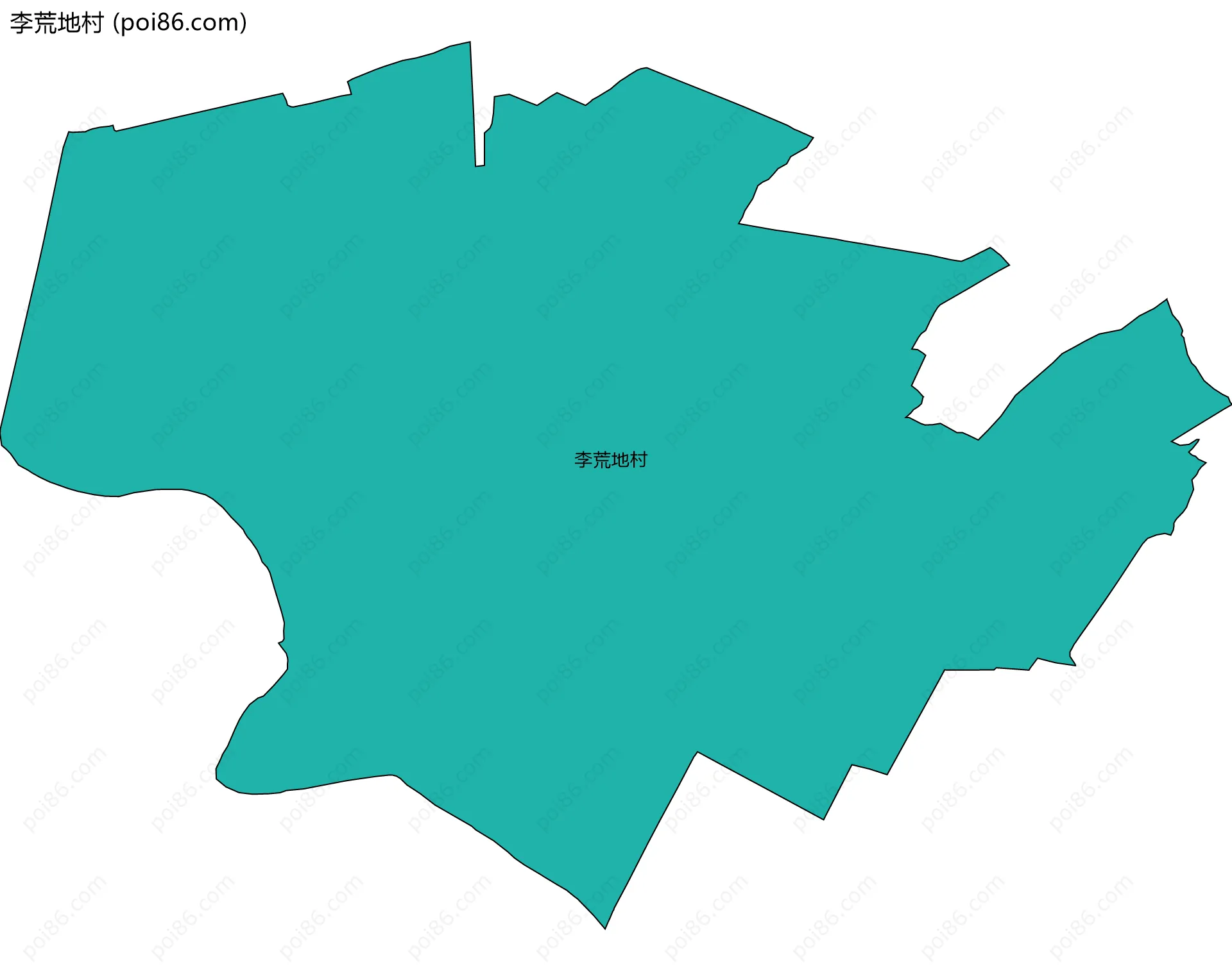 李荒地村边界地图