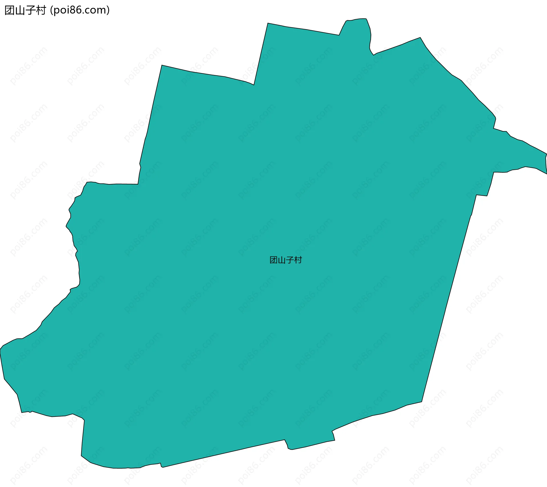 团山子村边界地图
