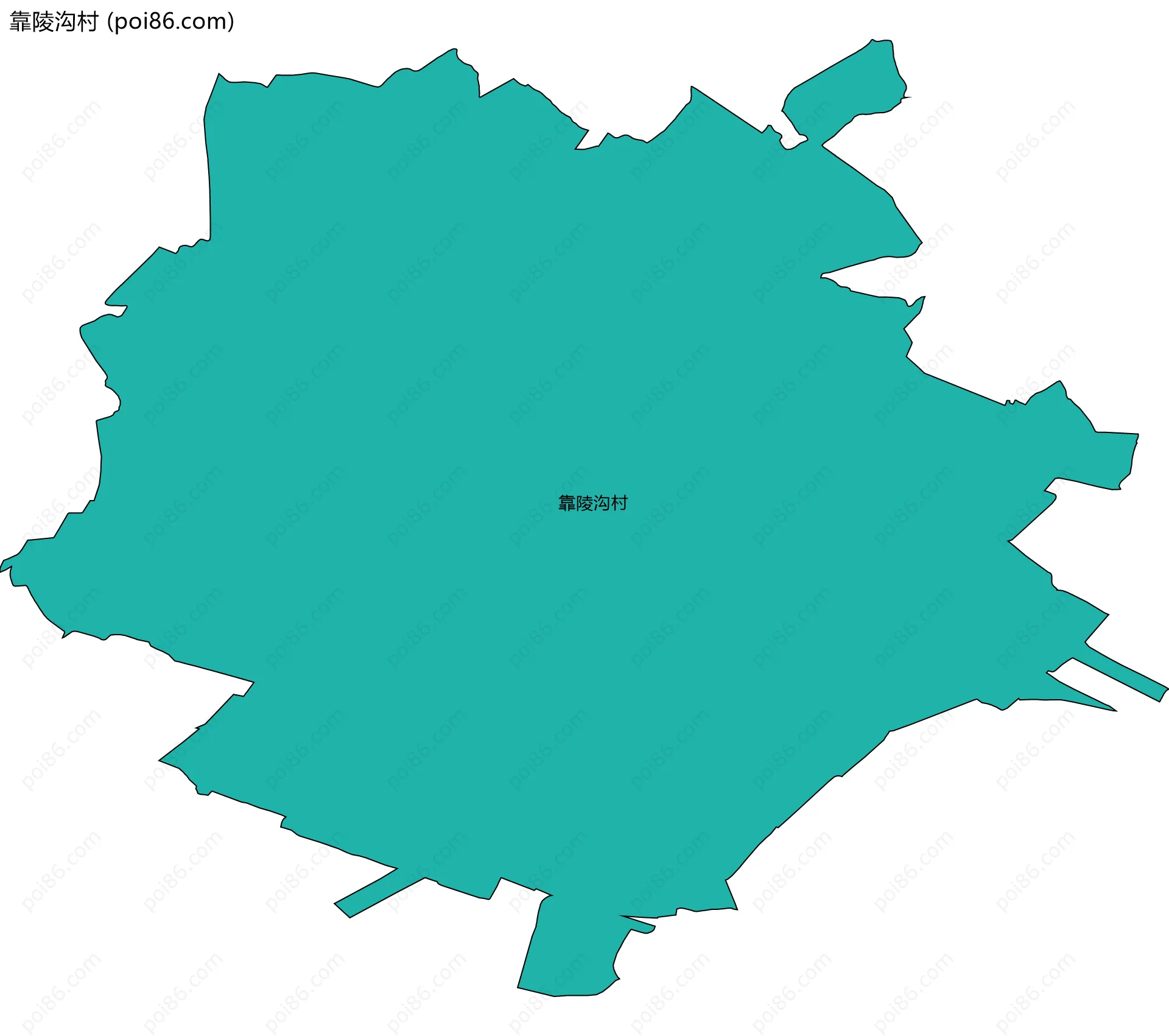 靠陵沟村边界地图