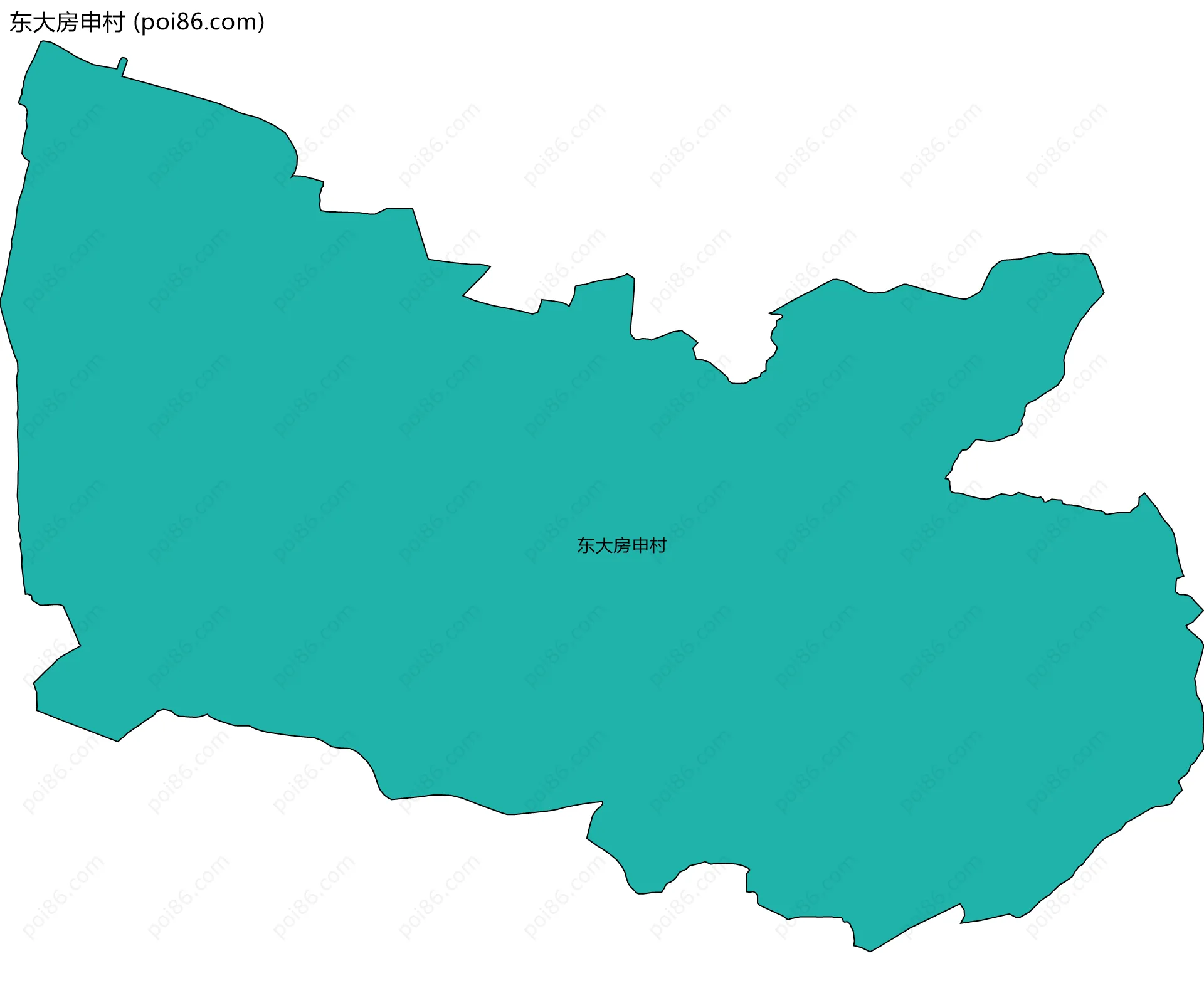 东大房申村边界地图