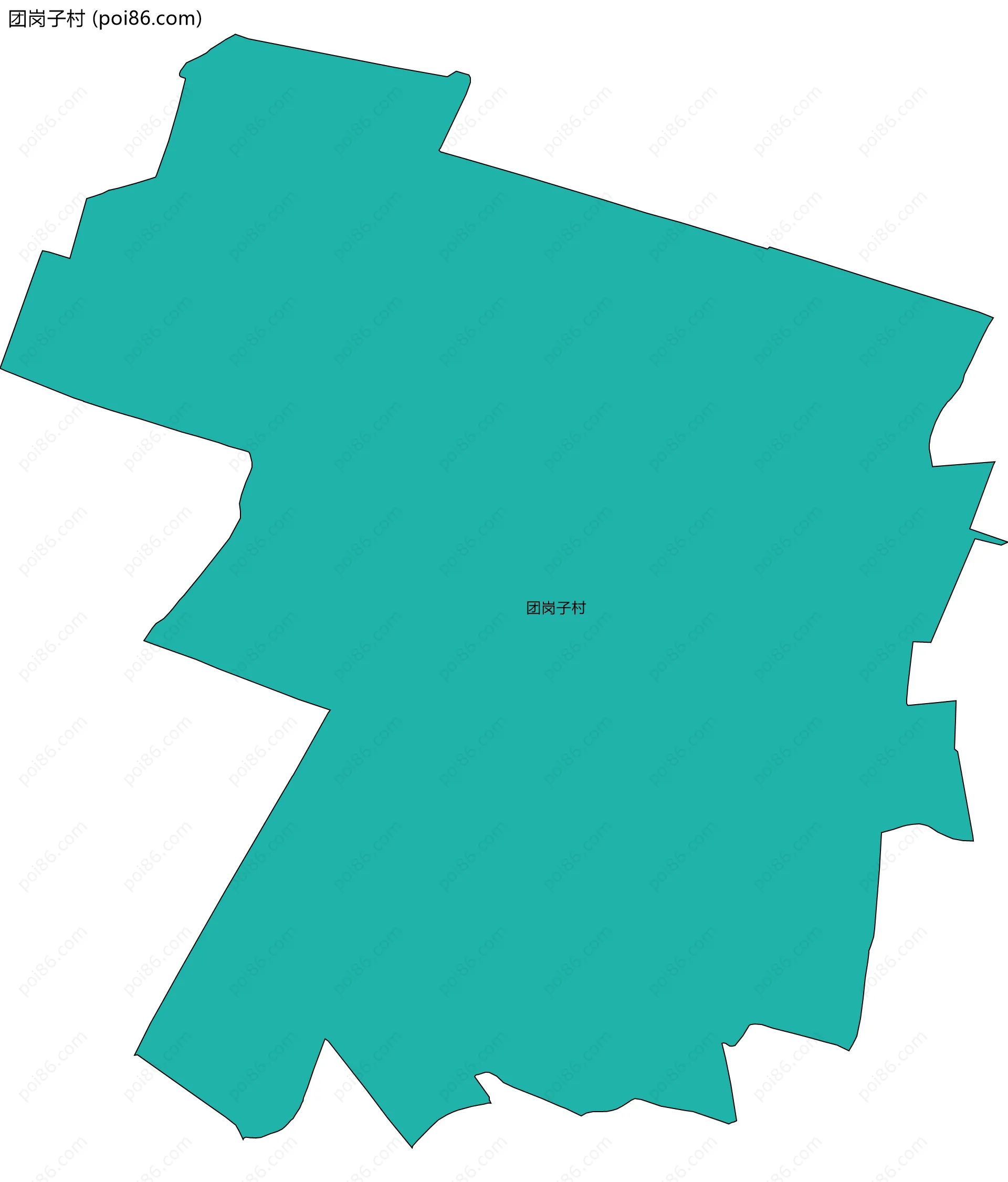 团岗子村边界地图