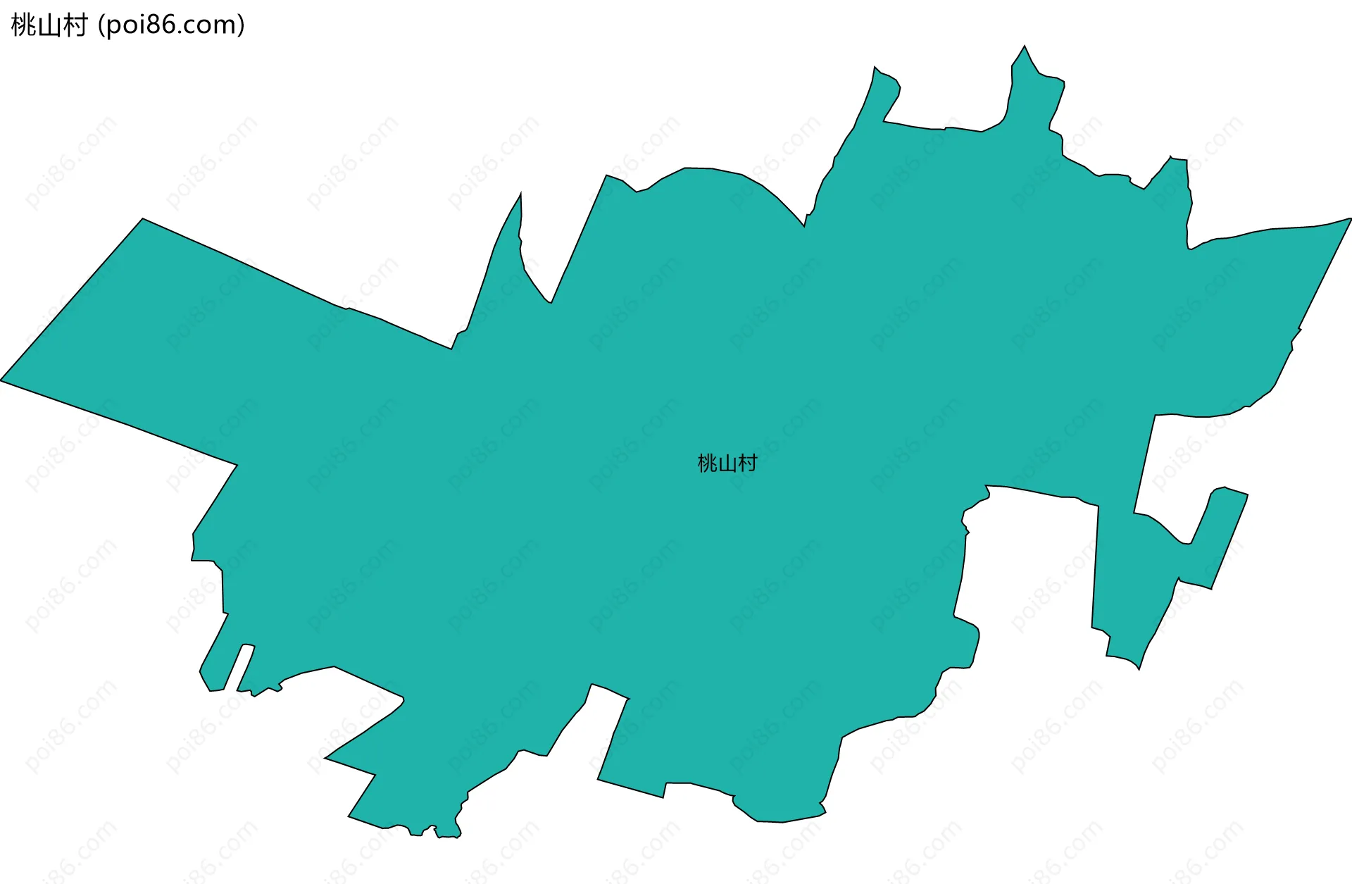 桃山村边界地图