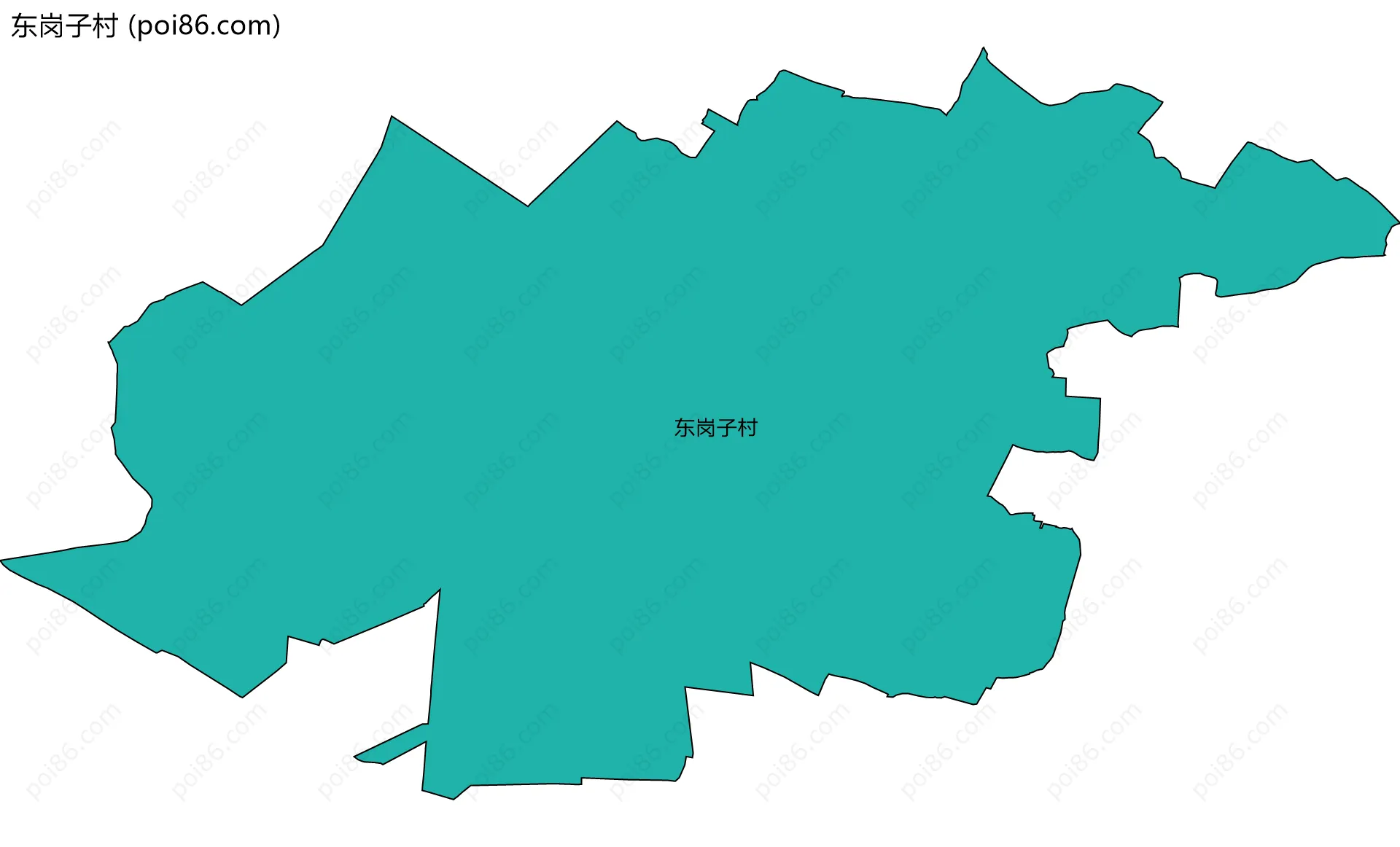 东岗子村边界地图