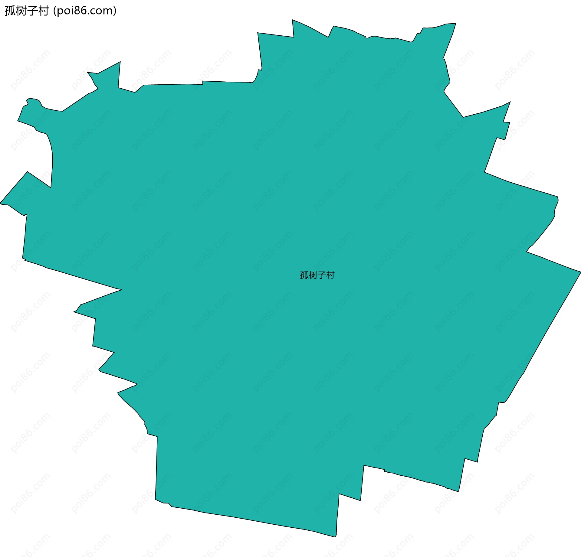 孤树子村边界地图