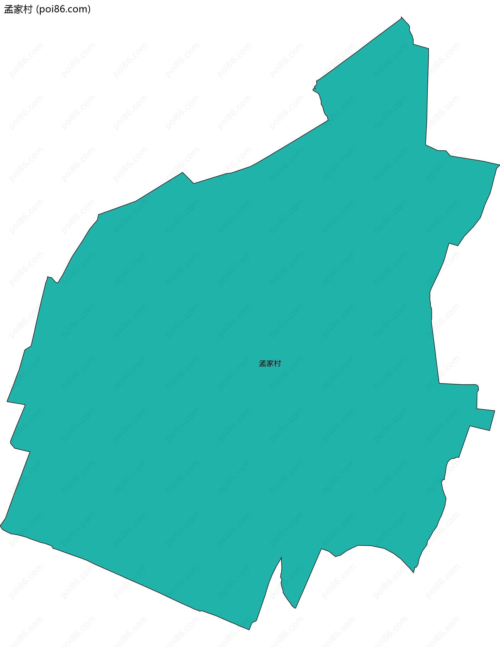 孟家村边界地图