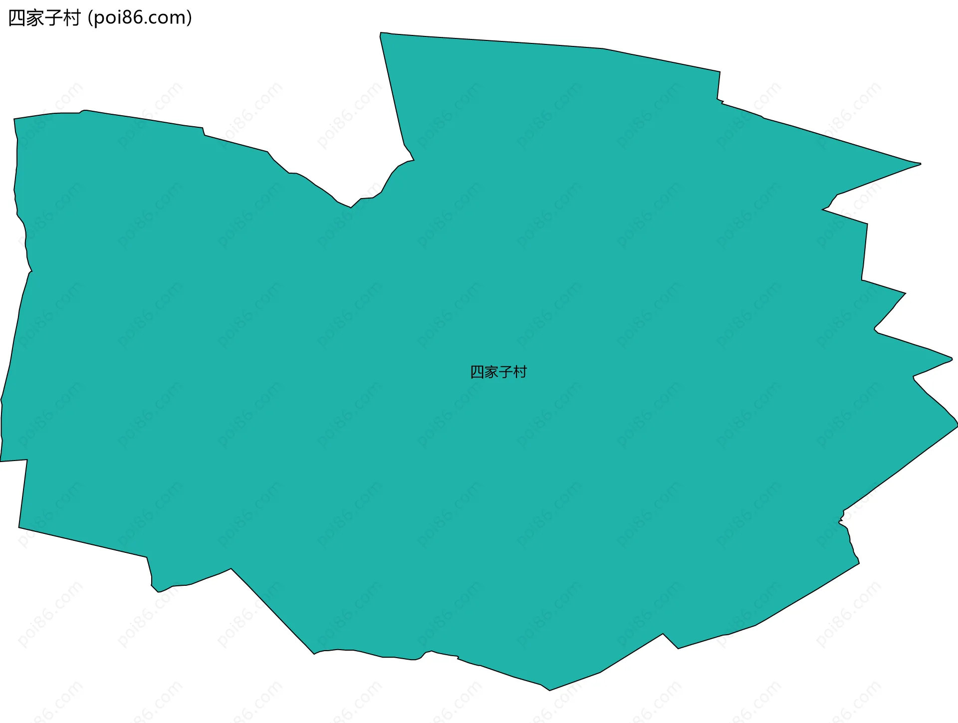四家子村边界地图