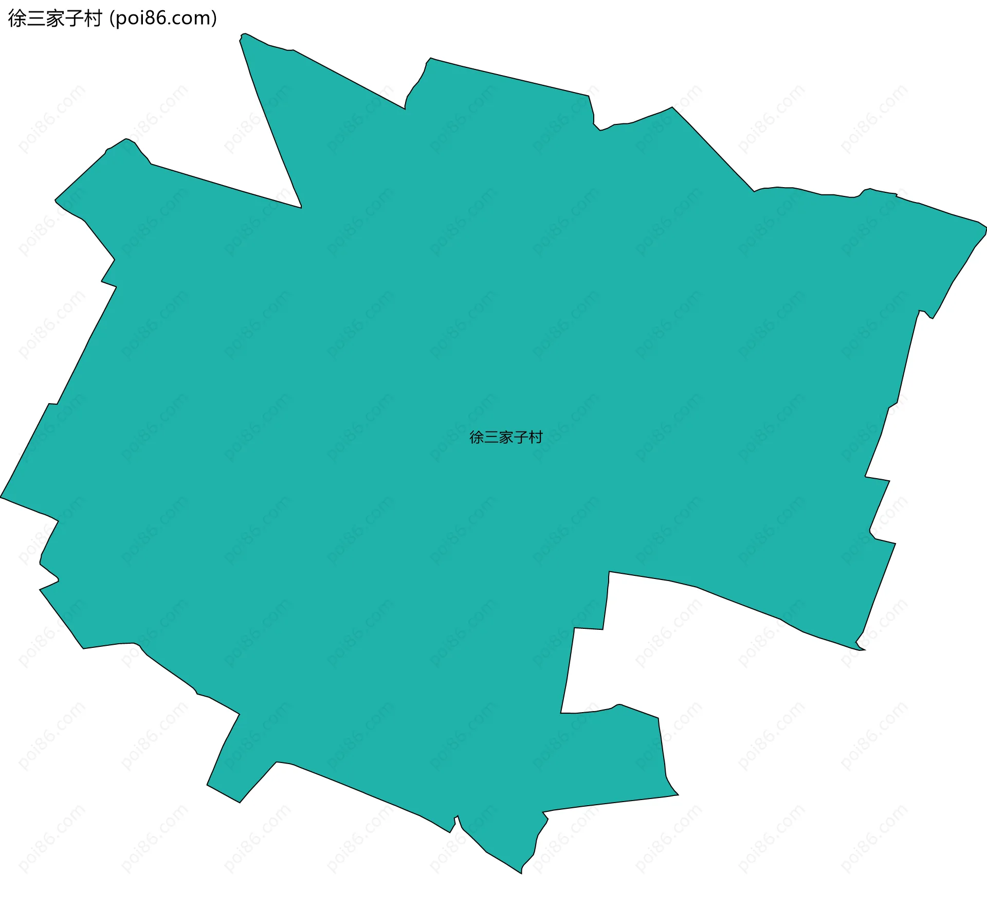 徐三家子村边界地图