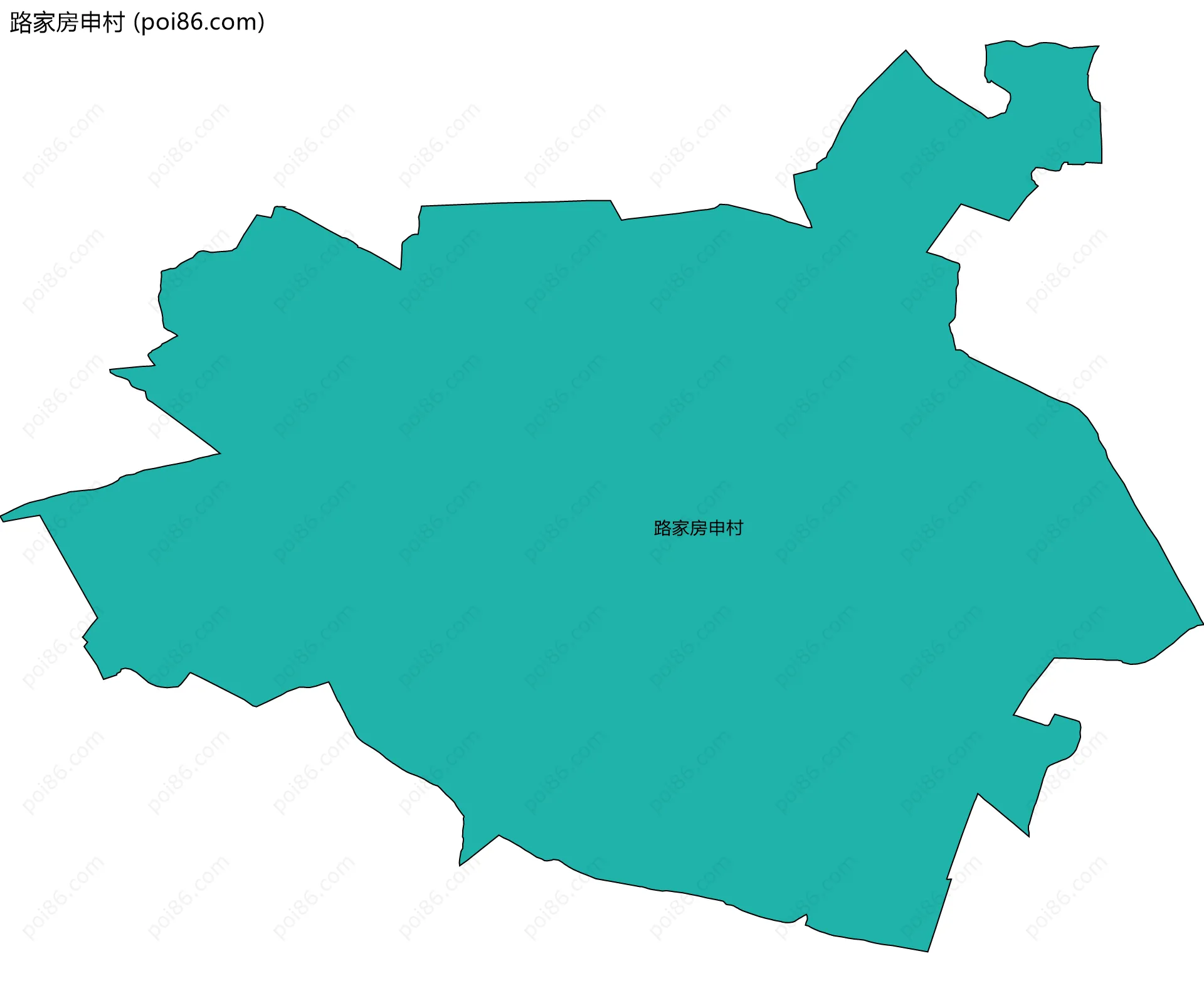 路家房申村边界地图