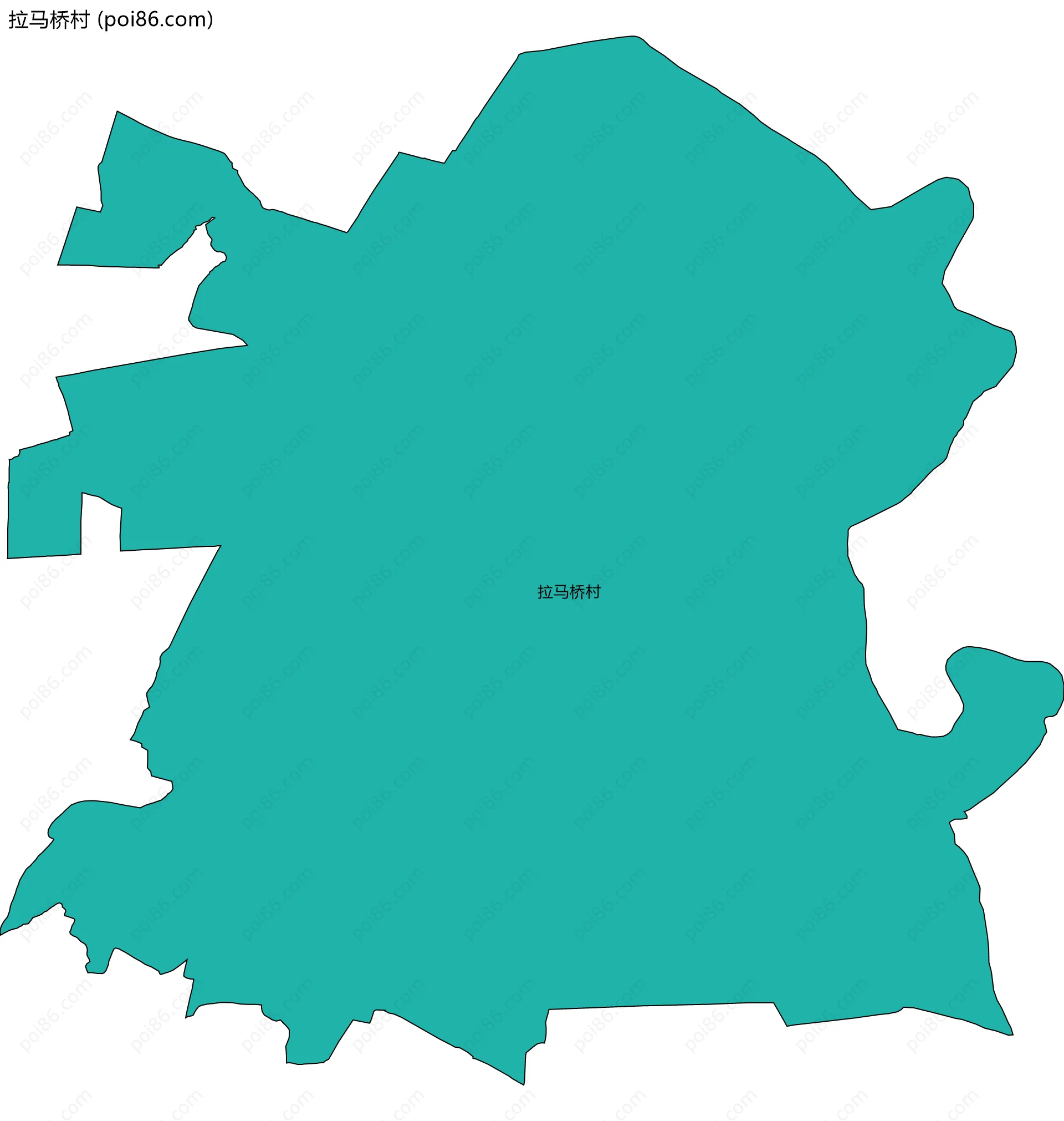 拉马桥村边界地图