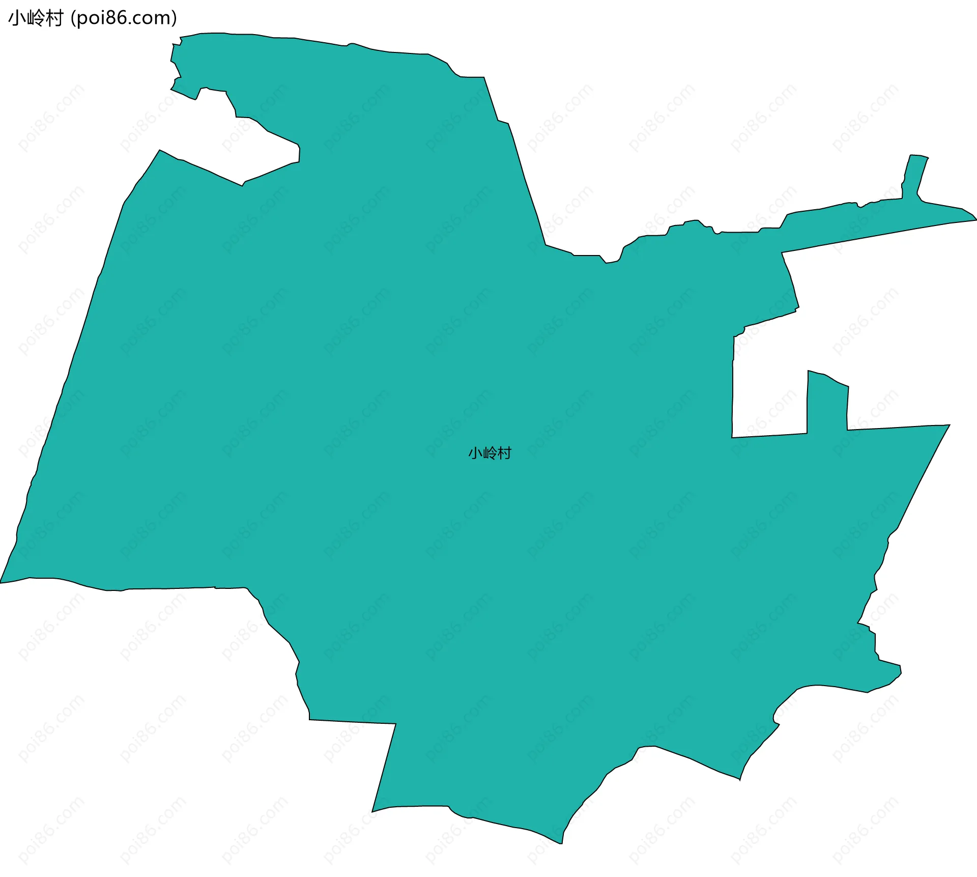 小岭村边界地图