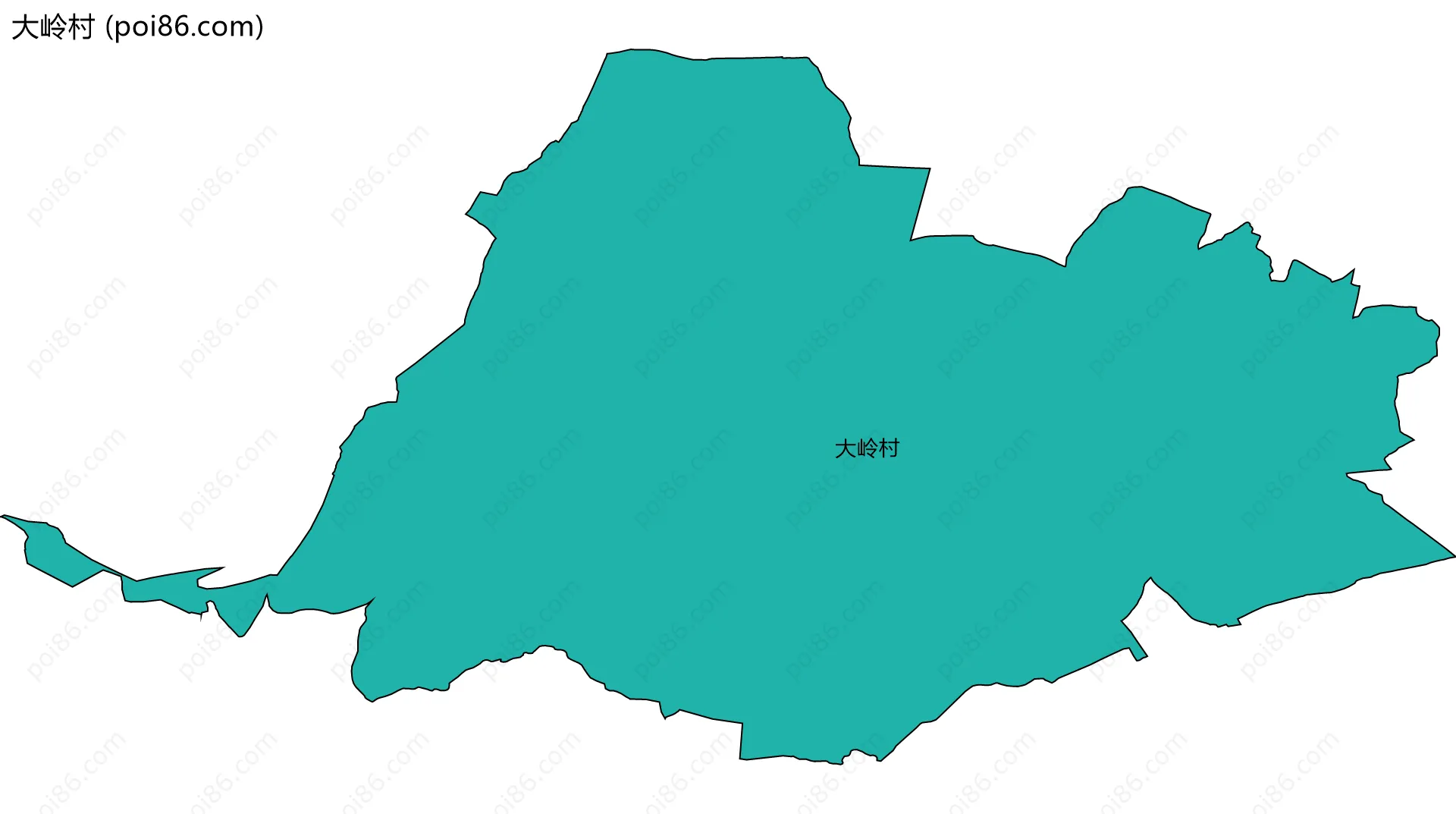 大岭村边界地图