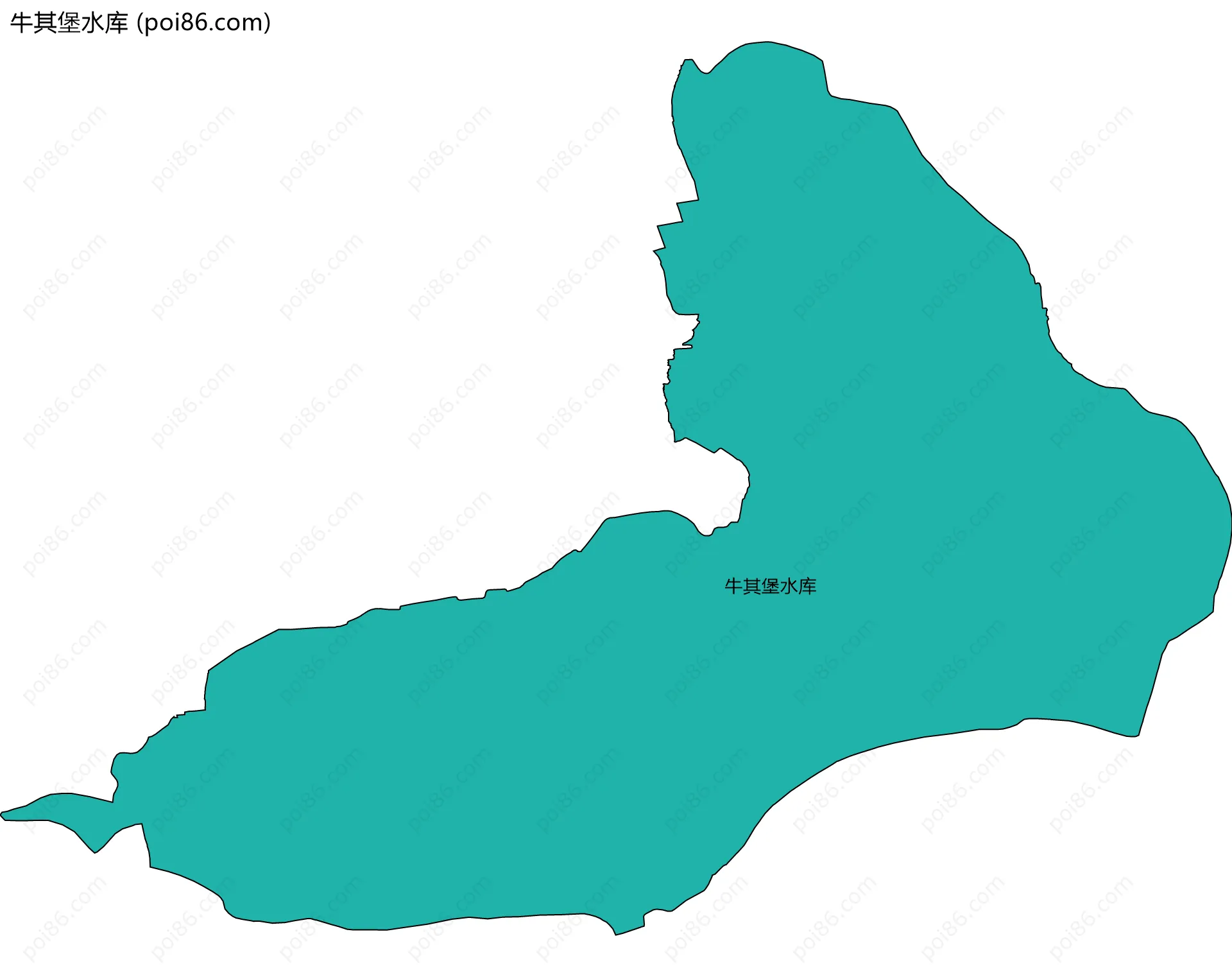 牛其堡水库边界地图