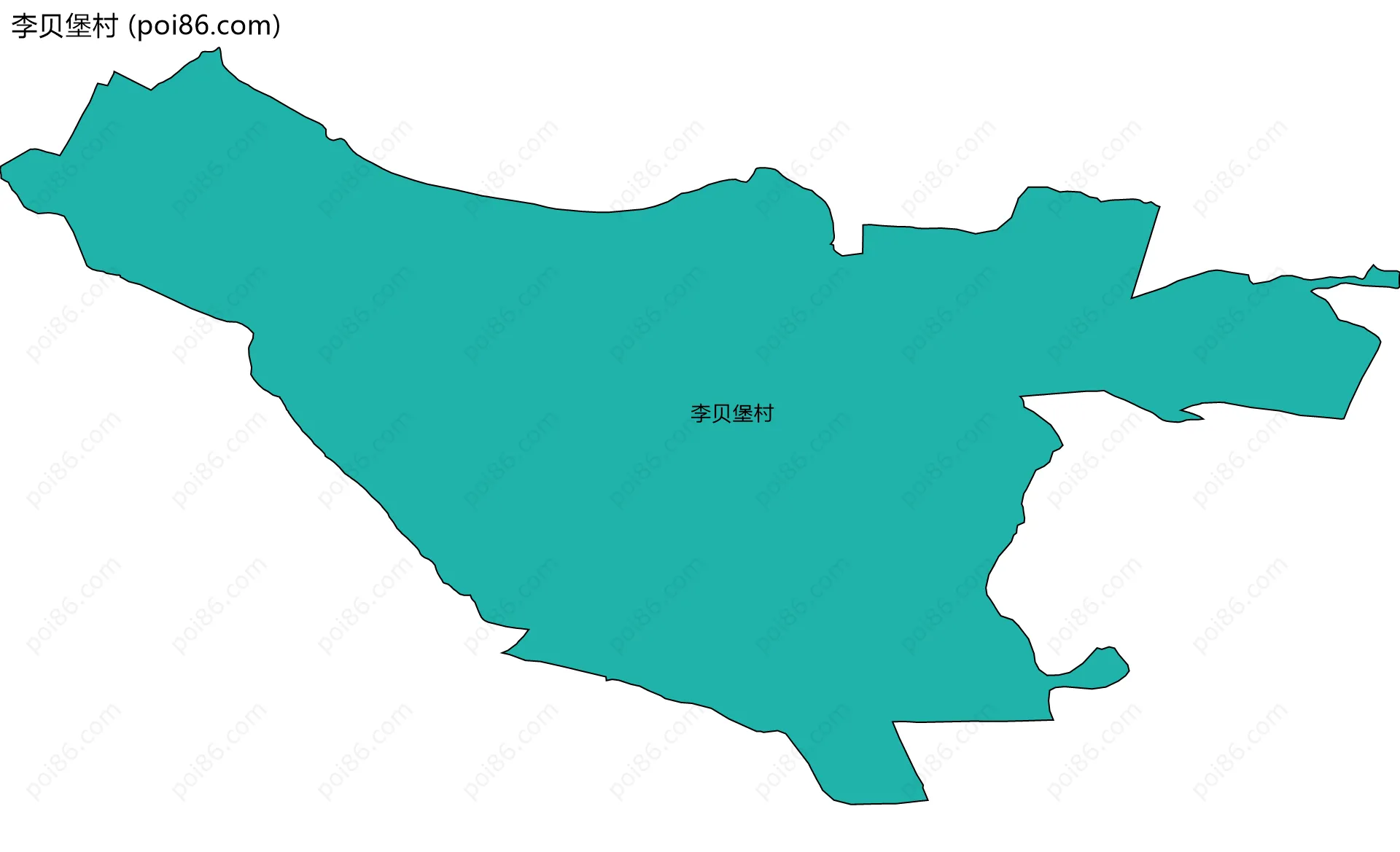 李贝堡村边界地图