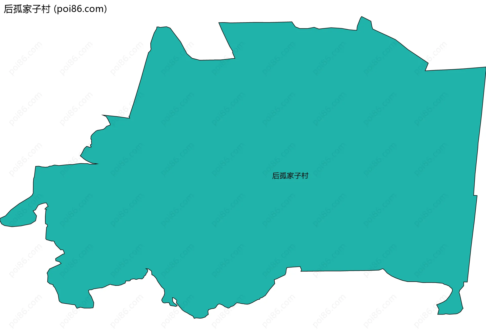 后孤家子村边界地图