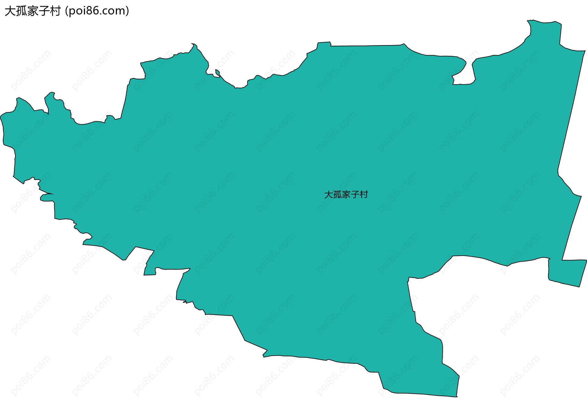 大孤家子村边界地图