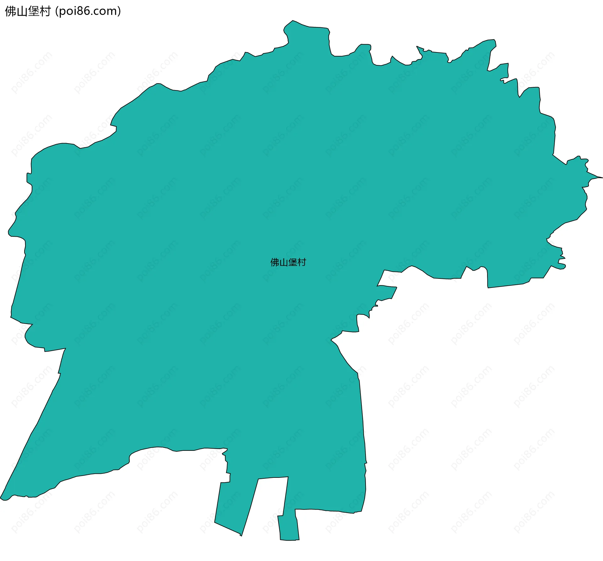 佛山堡村边界地图