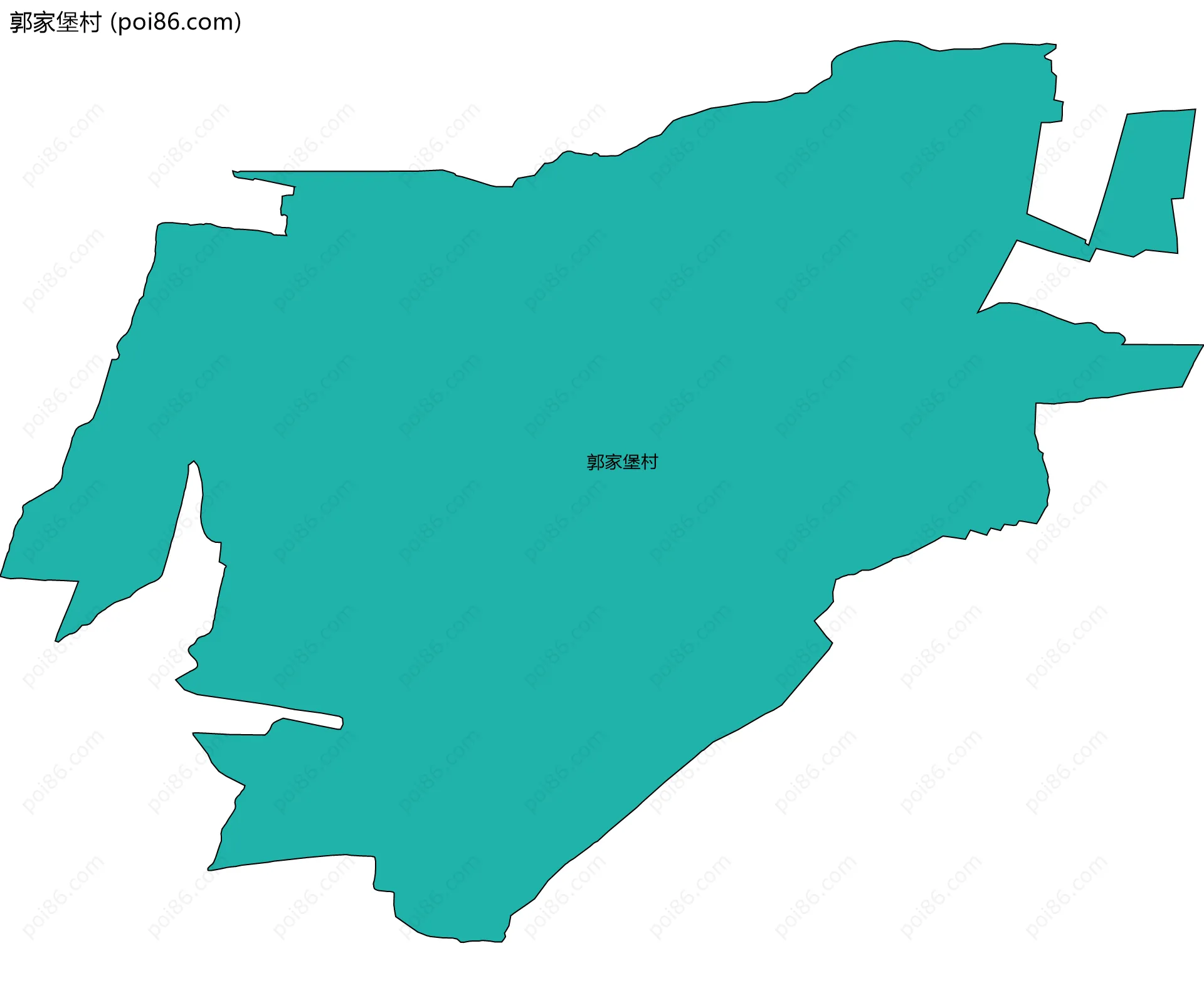 郭家堡村边界地图