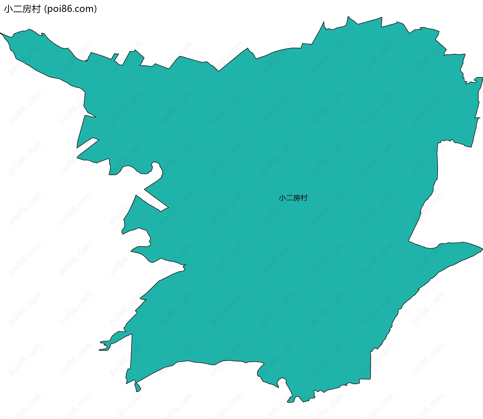 小二房村边界地图