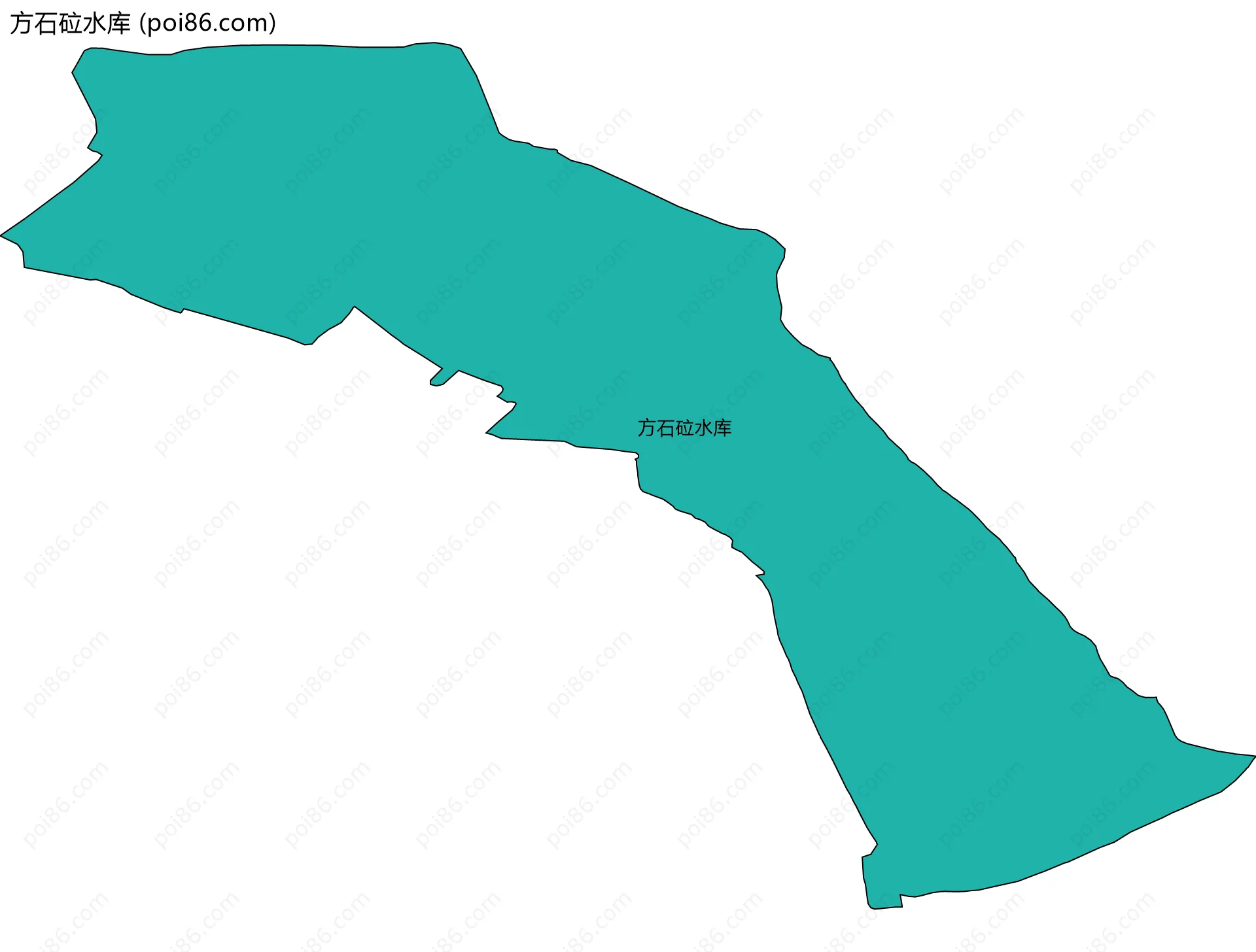 方石砬水库边界地图