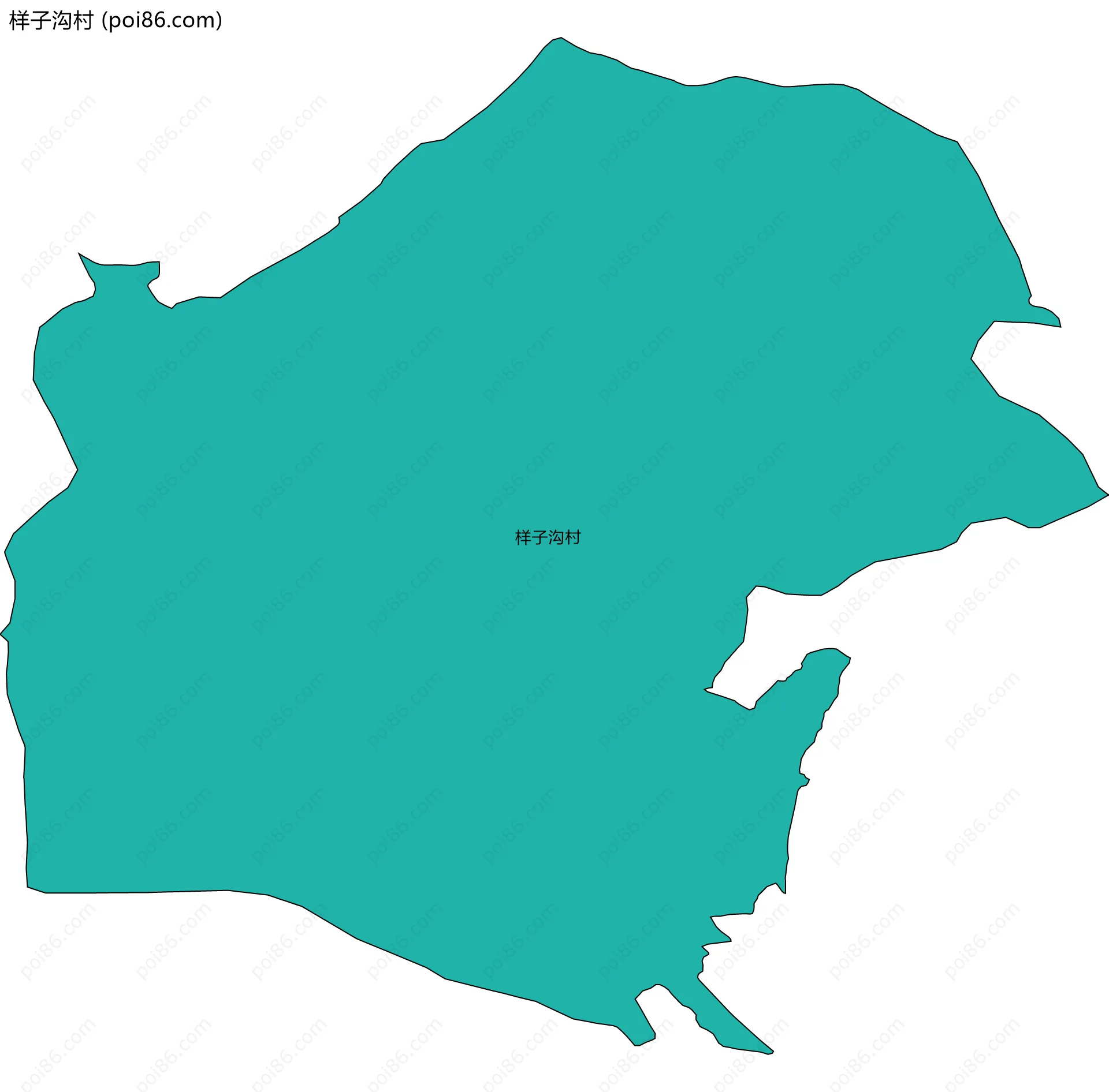 样子沟村边界地图