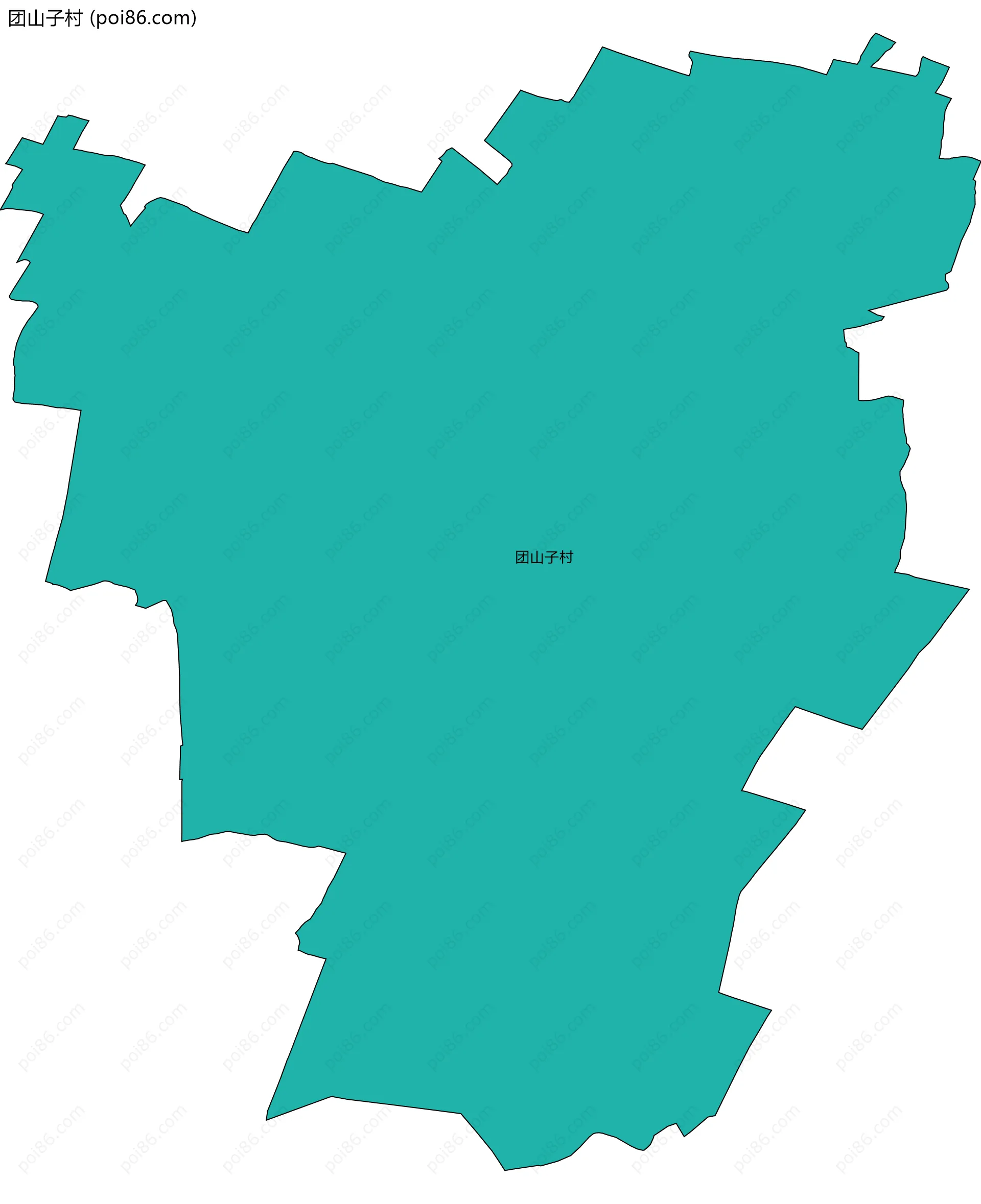 团山子村边界地图