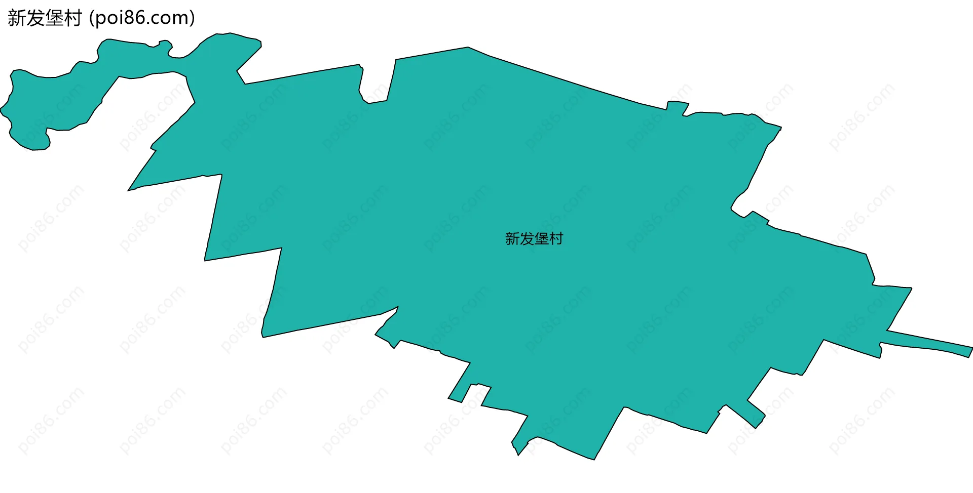 新发堡村边界地图