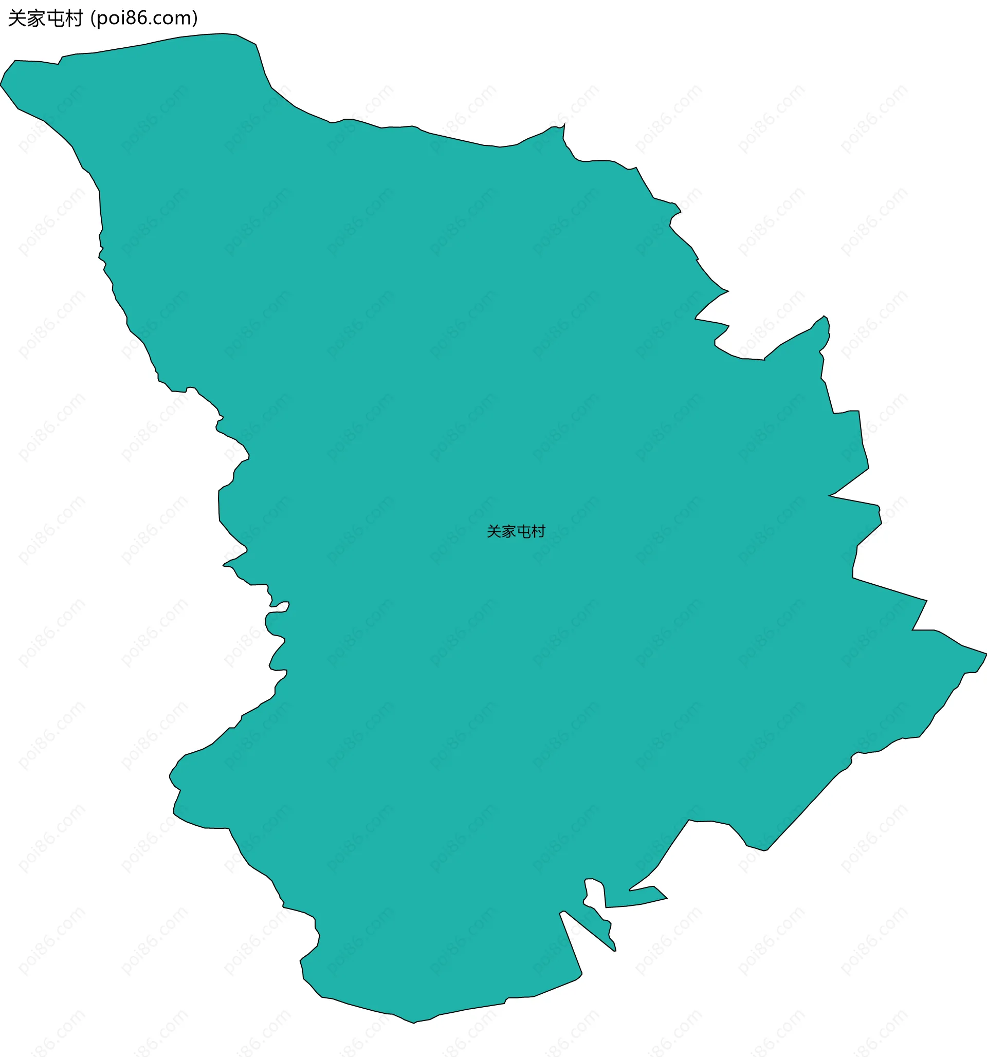 关家屯村边界地图