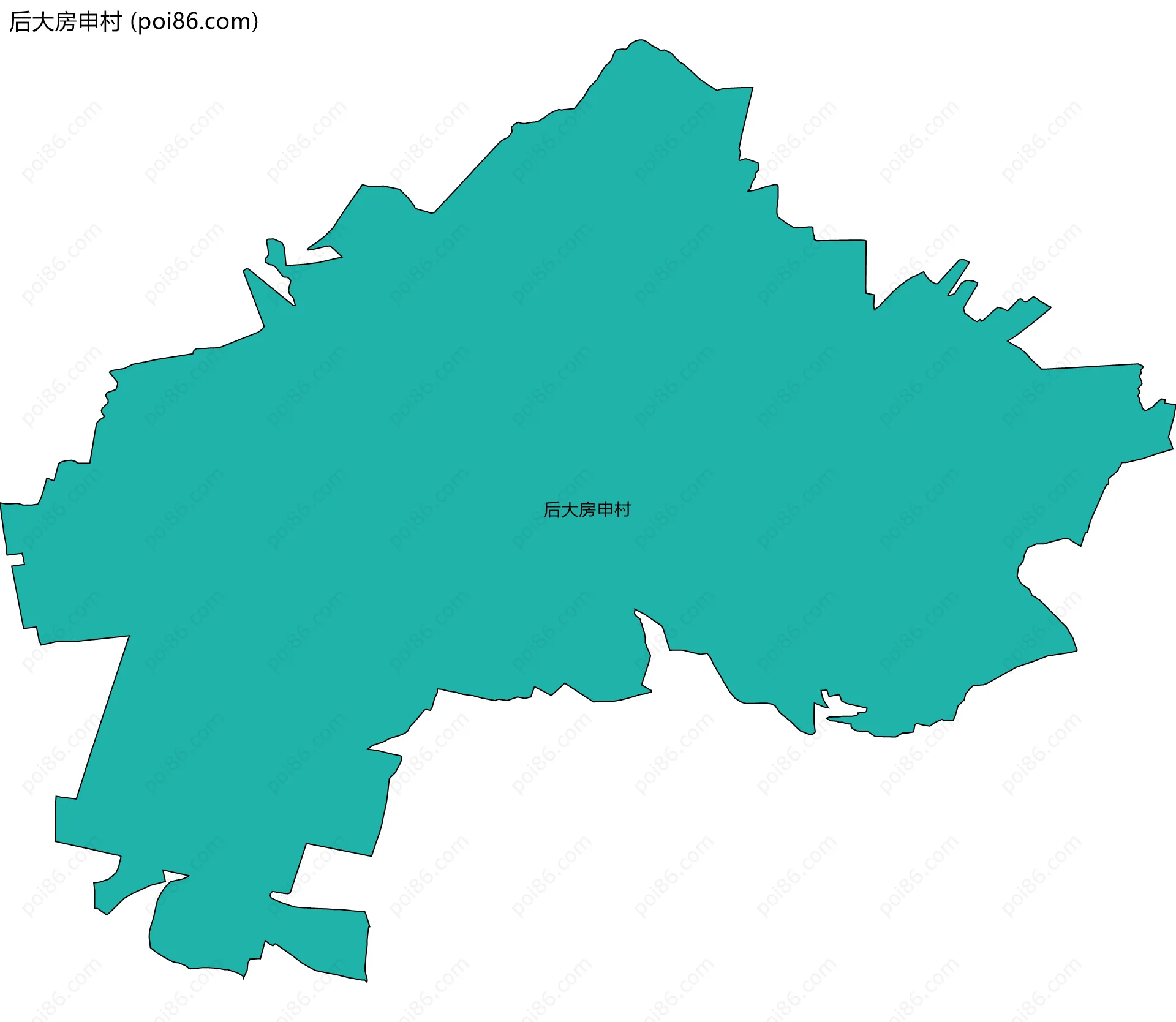后大房申村边界地图