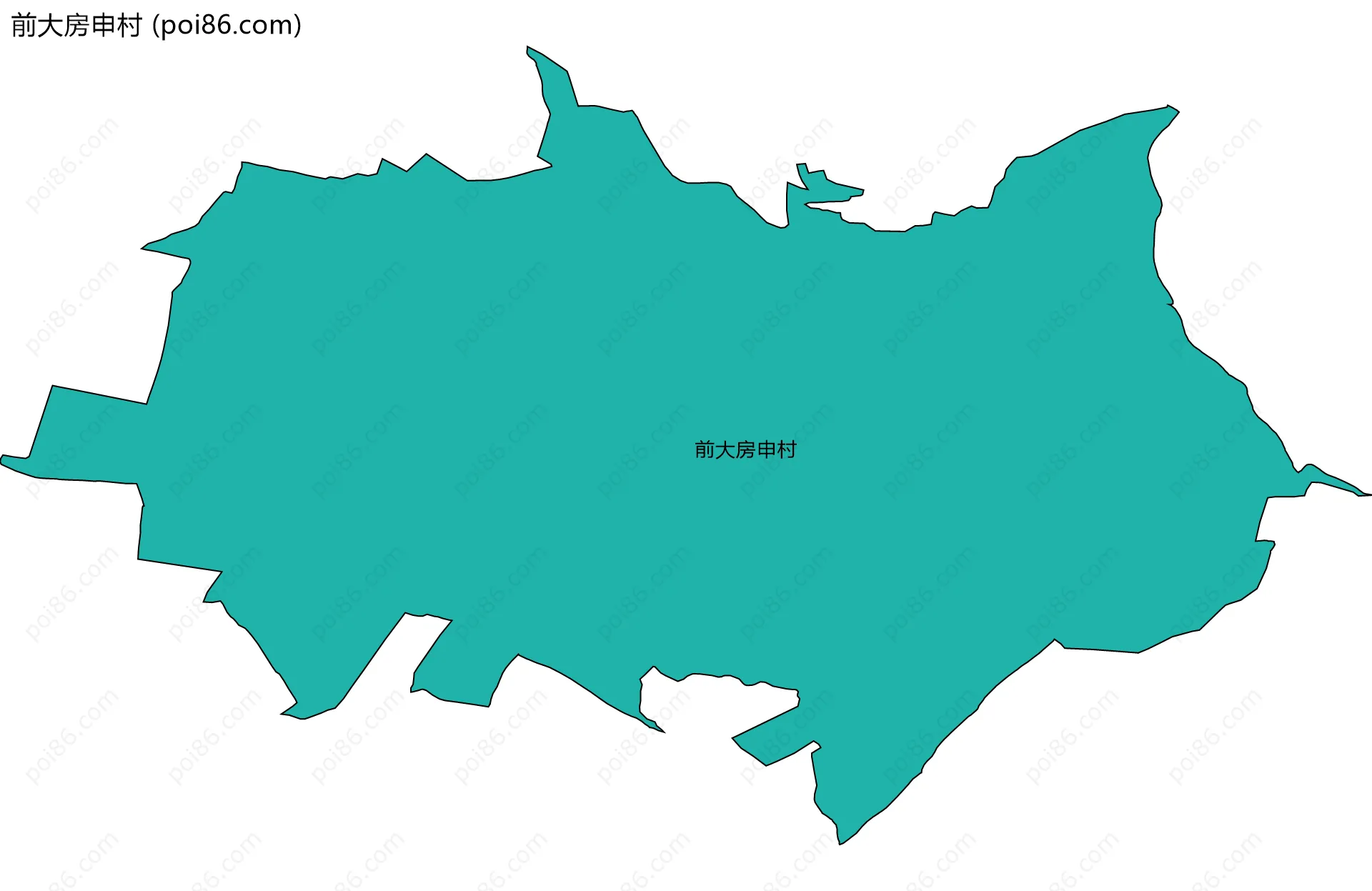 前大房申村边界地图
