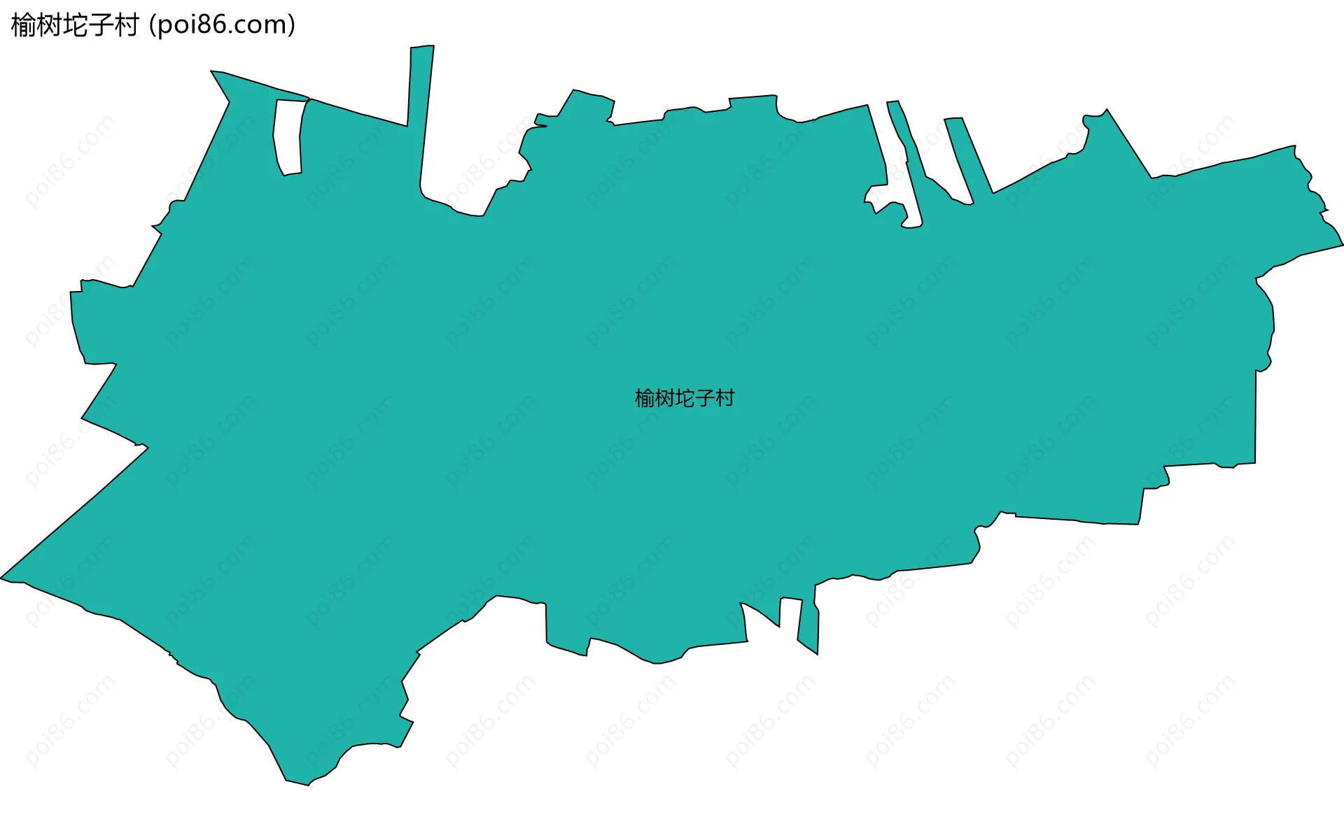 榆树坨子村边界地图