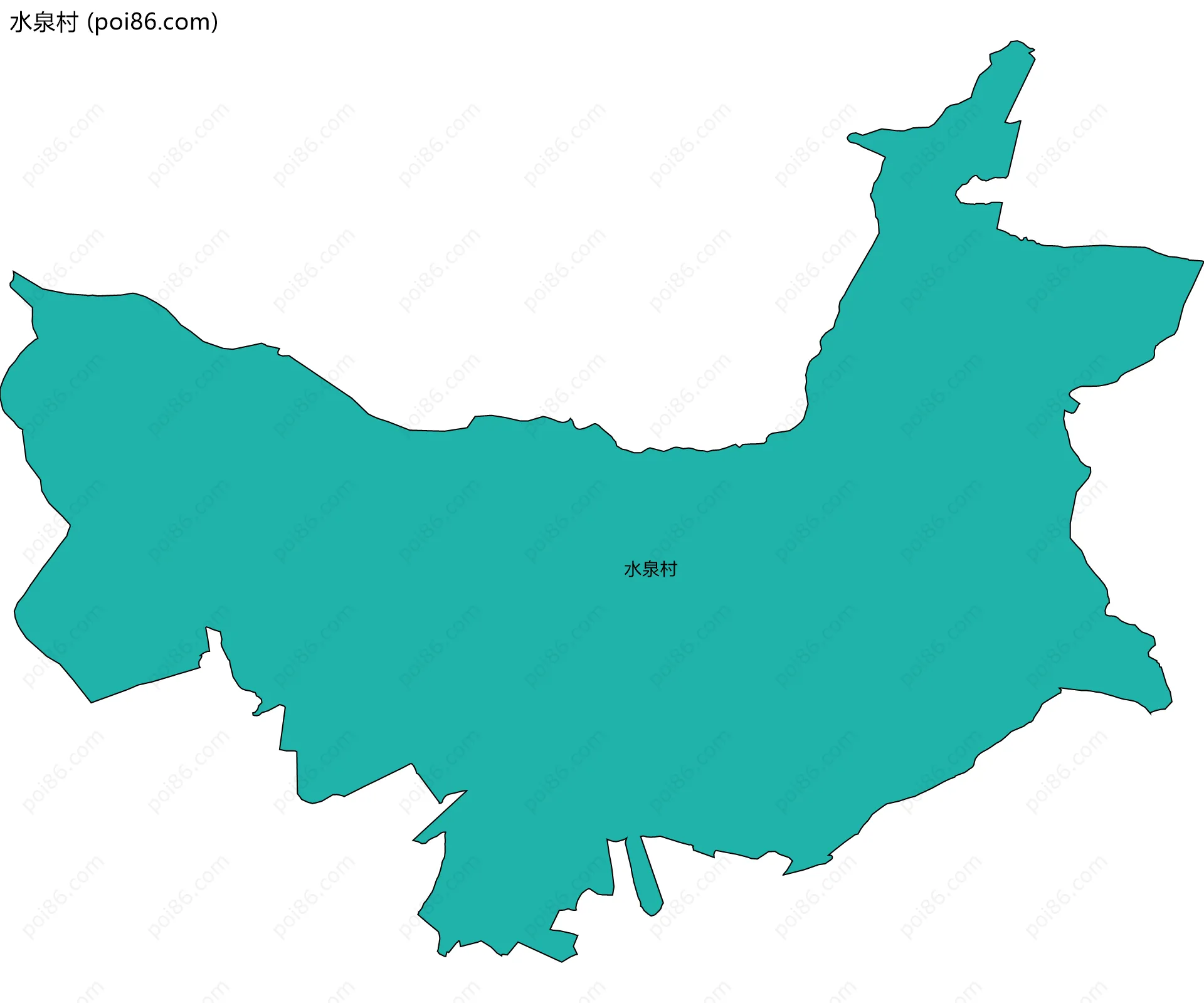 水泉村边界地图
