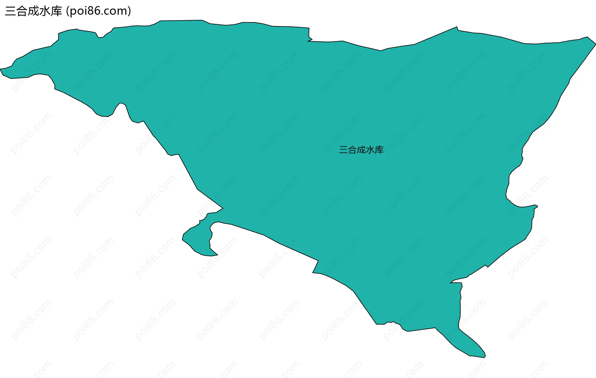 三合成水库边界地图