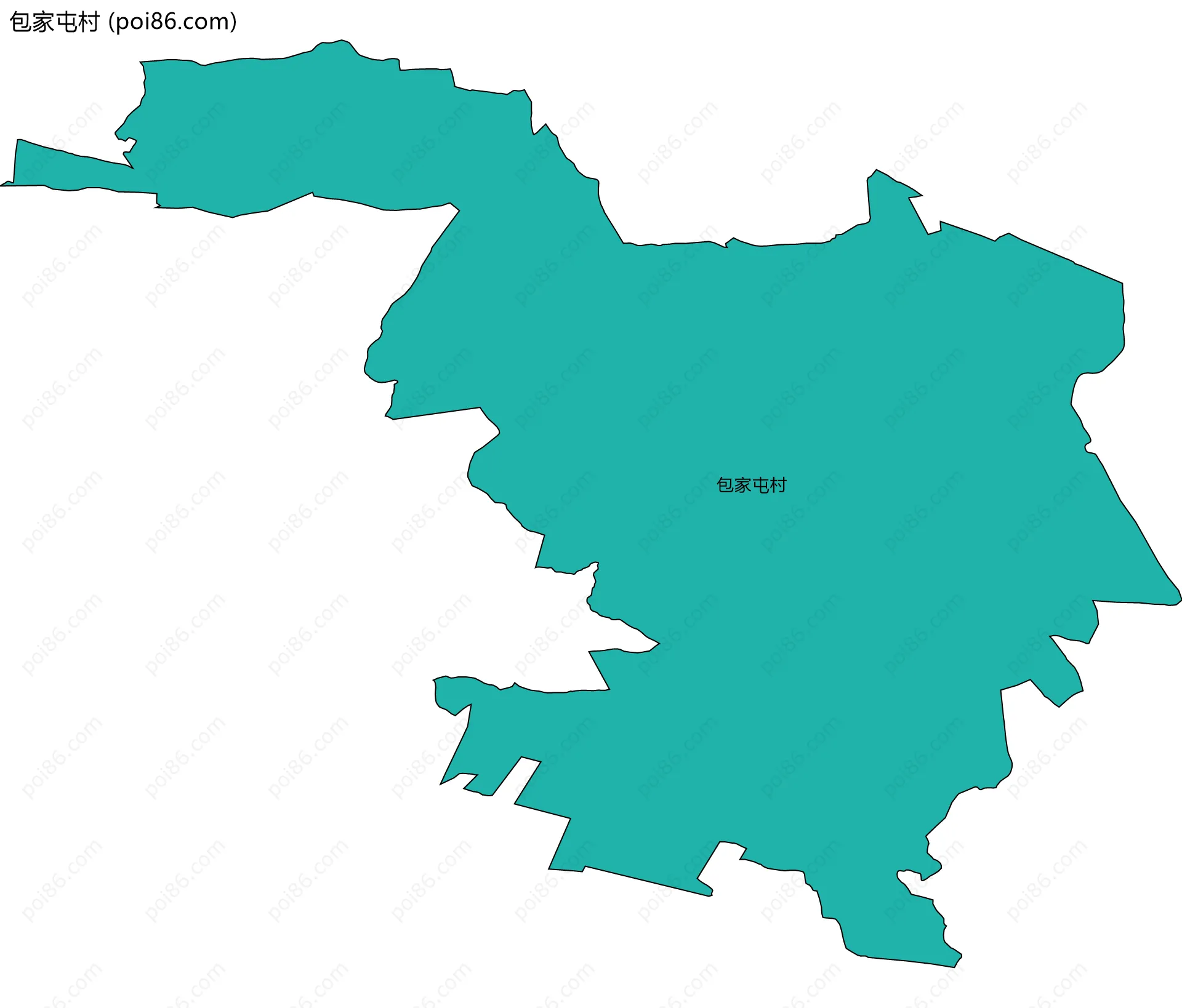 包家屯村边界地图