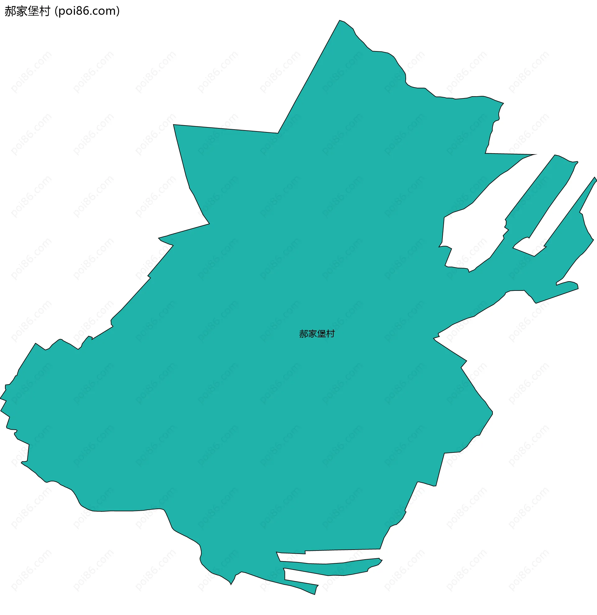 郝家堡村边界地图