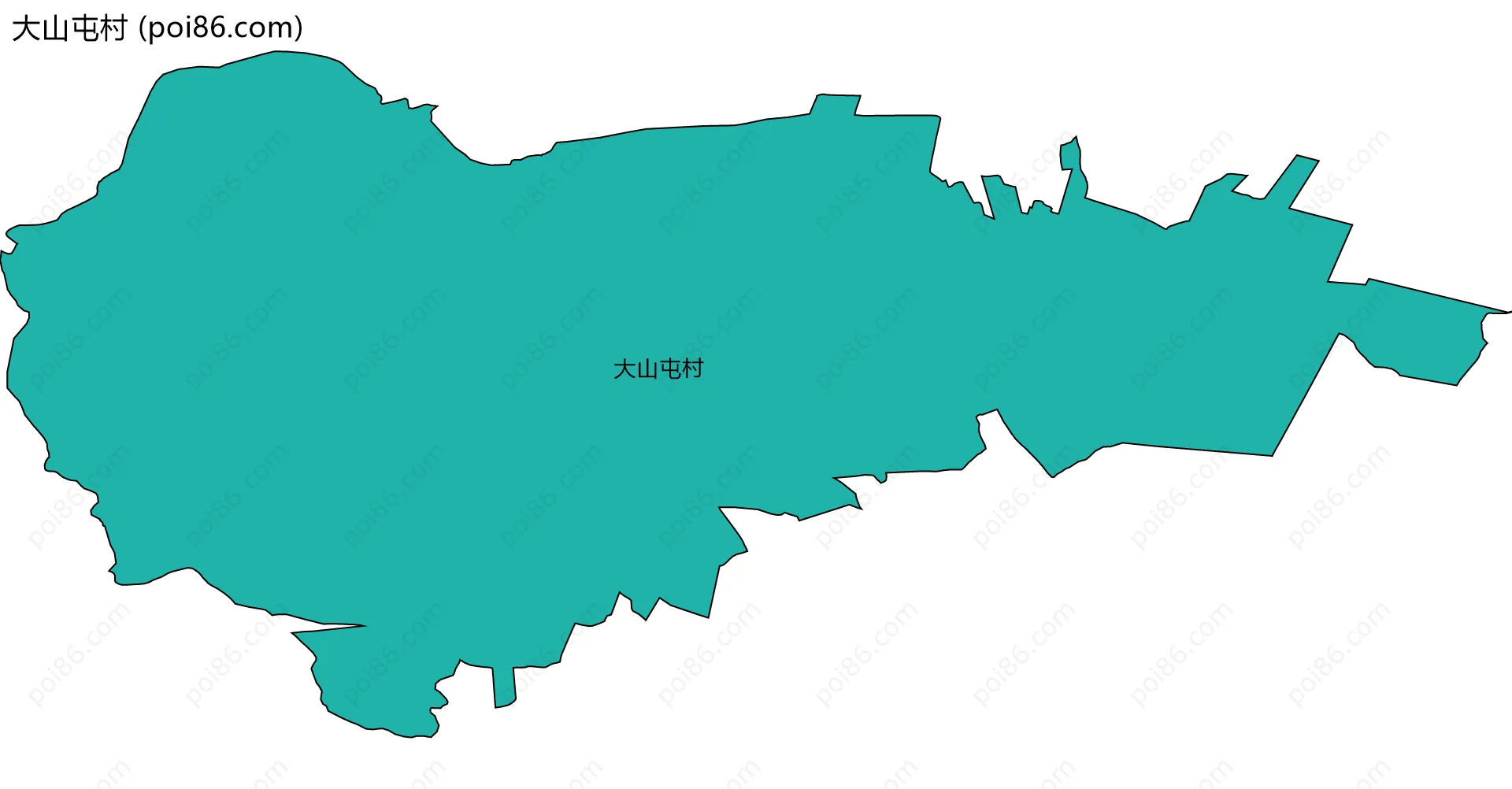 大山屯村边界地图