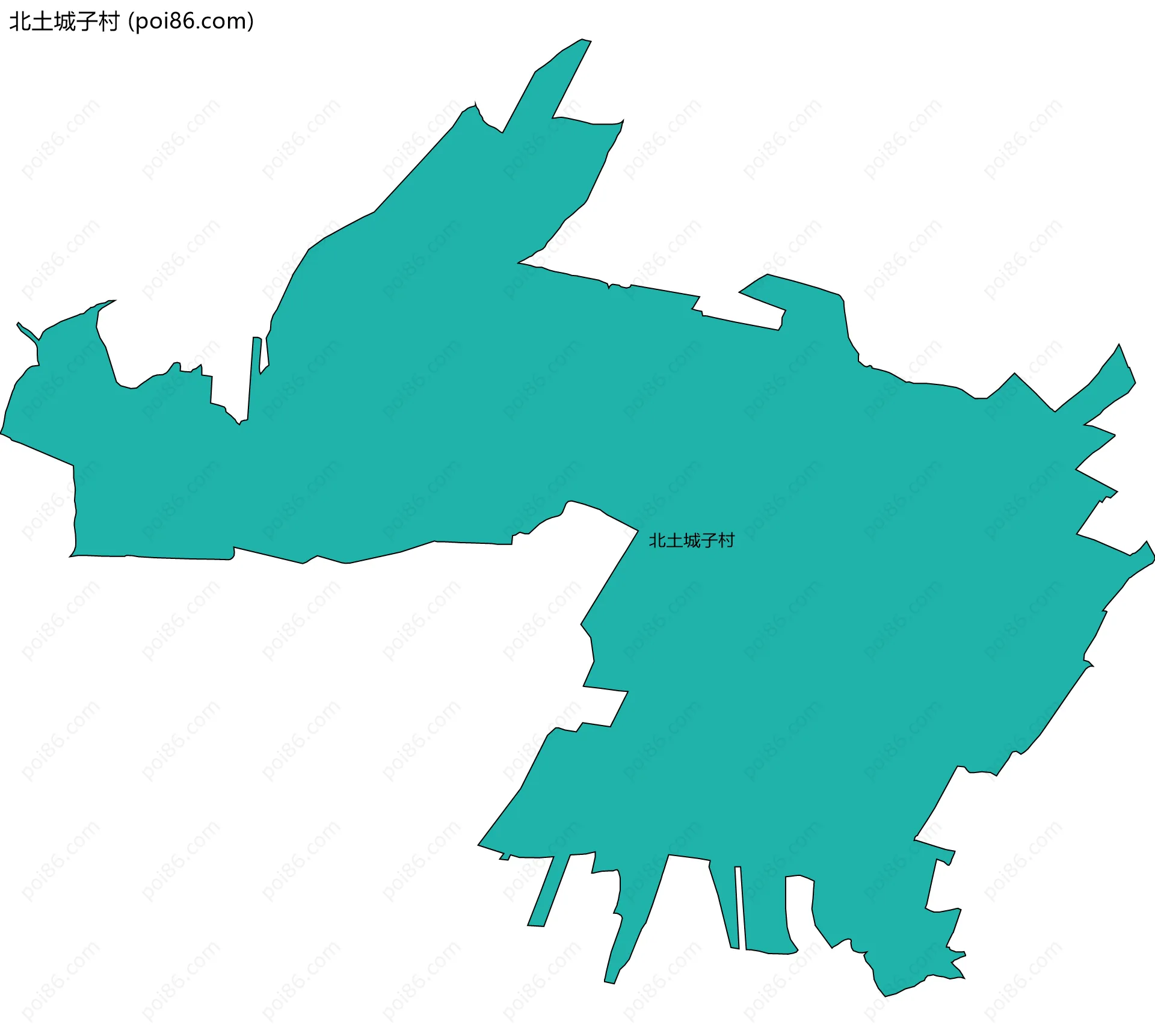北土城子村边界地图