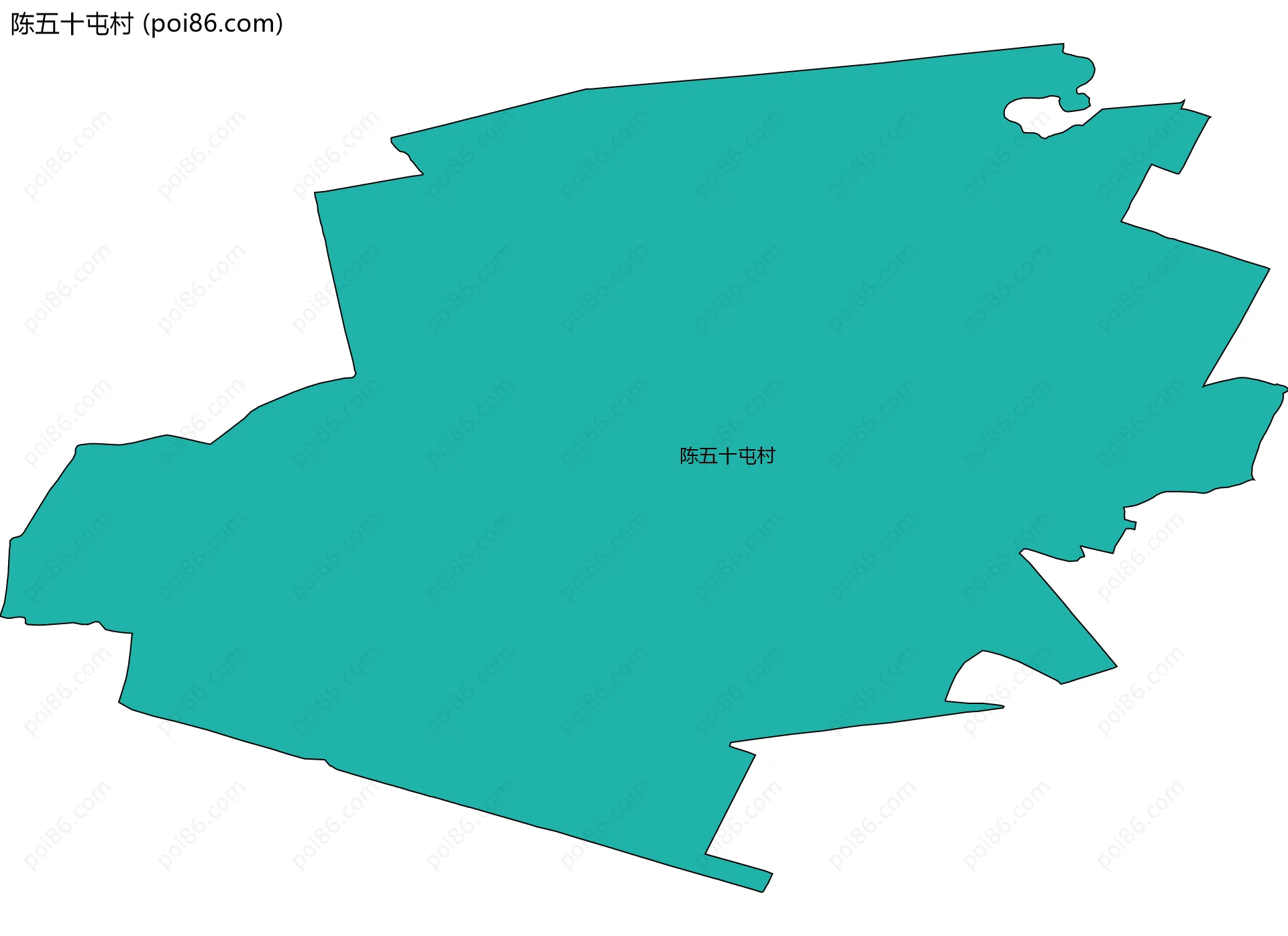 陈五十屯村边界地图