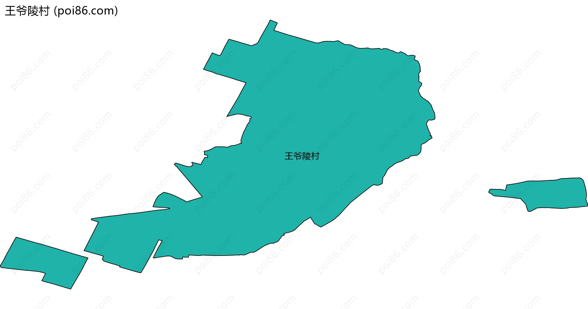 王爷陵村边界地图