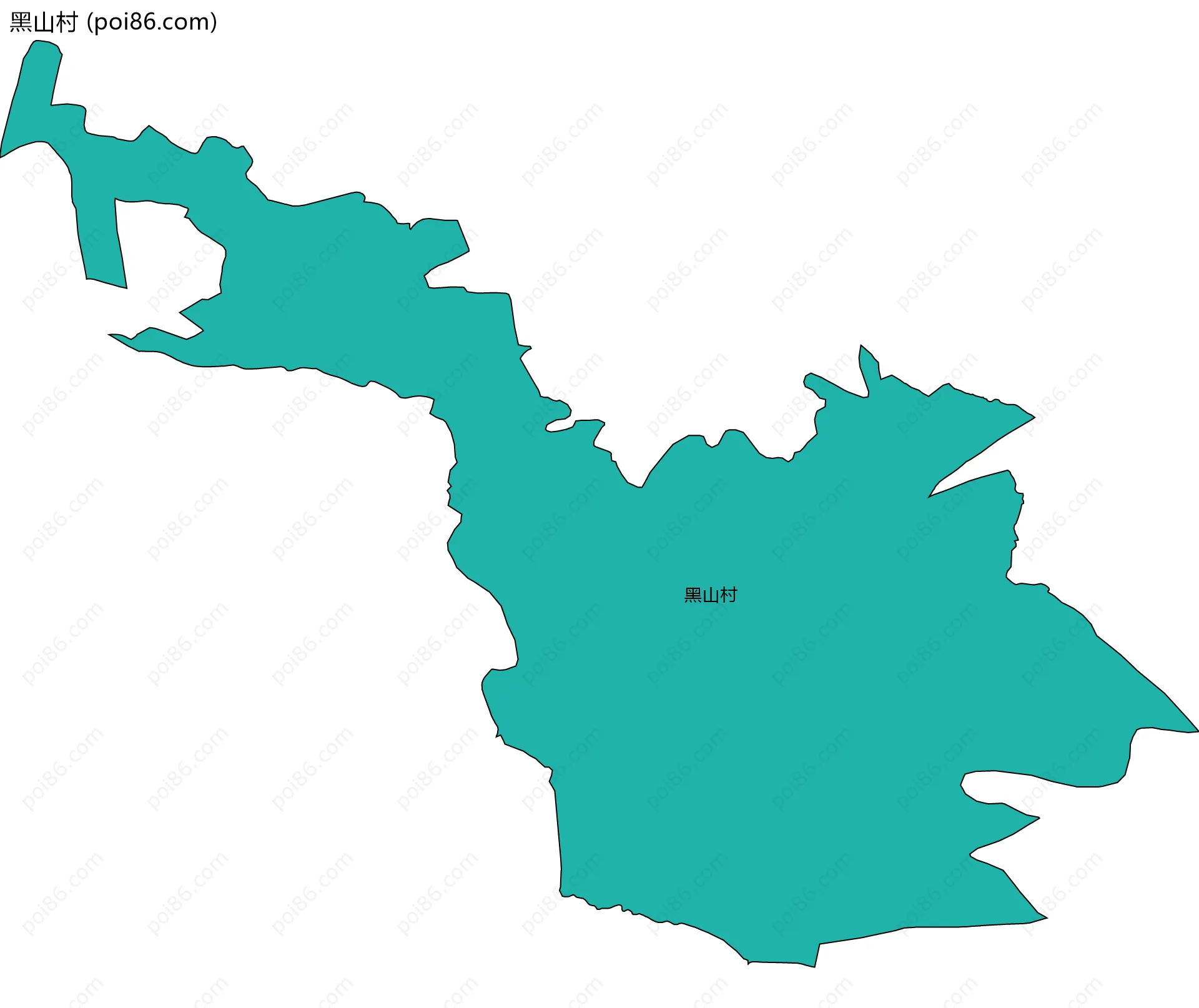 黑山村边界地图