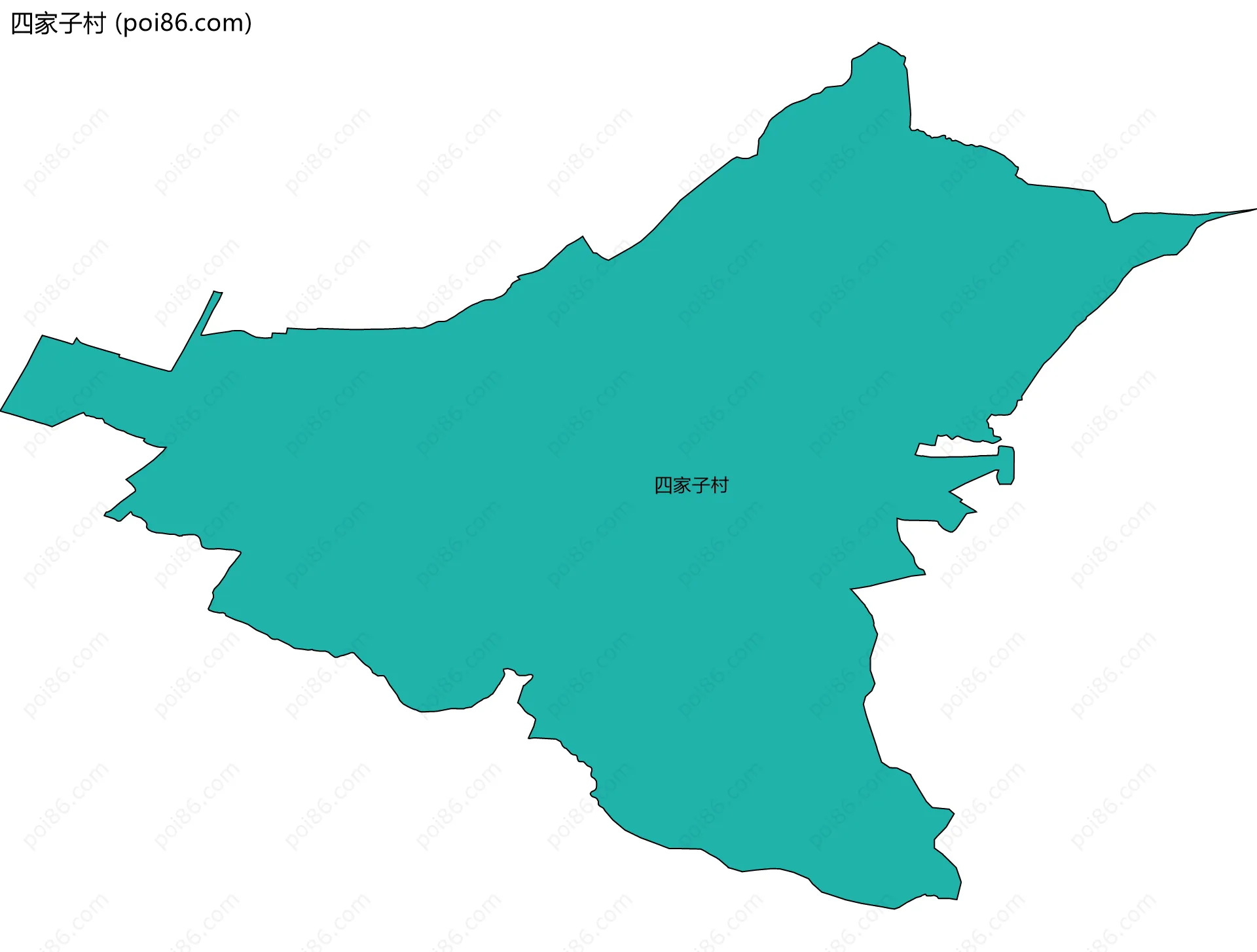 四家子村边界地图