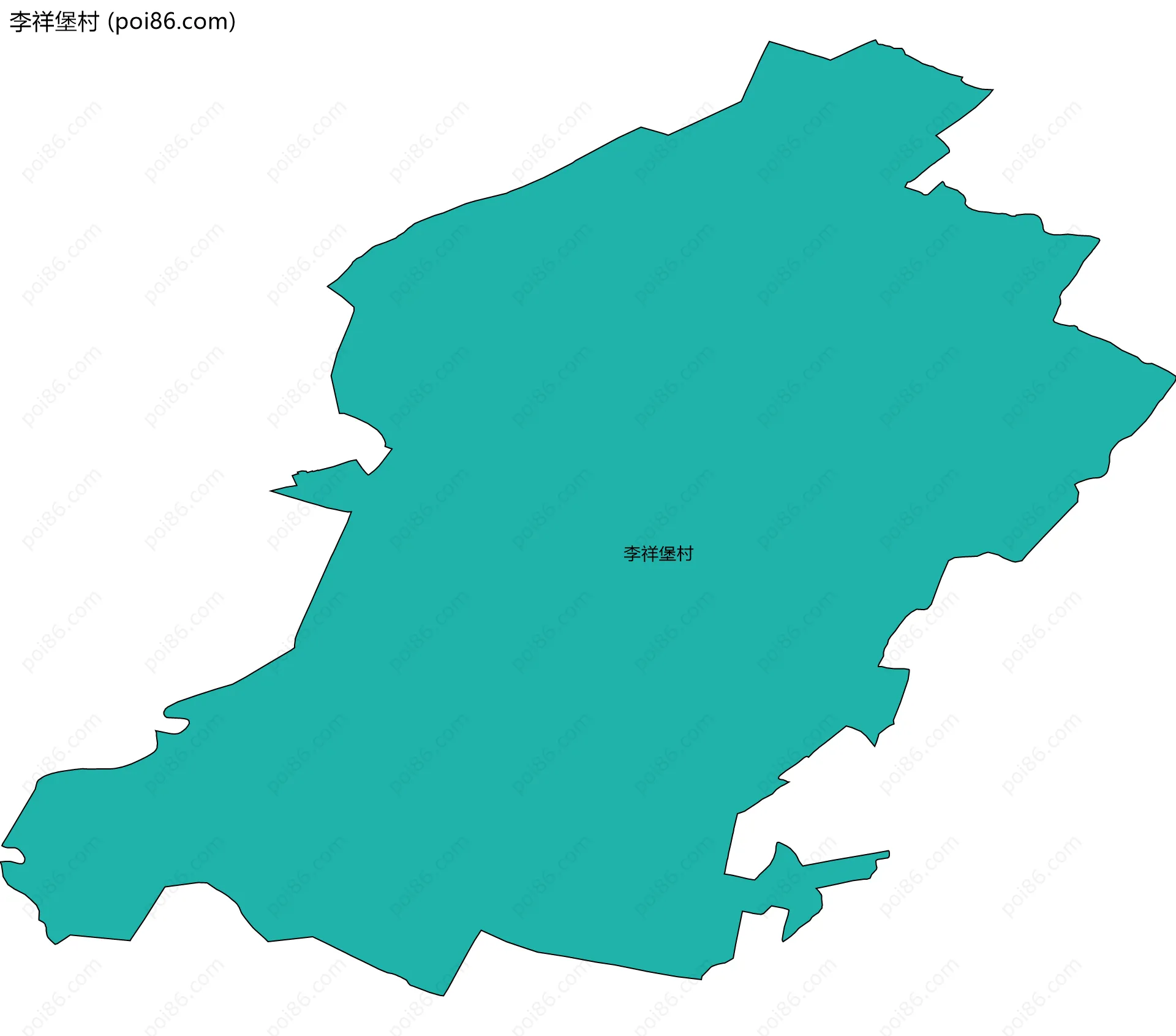 李祥堡村边界地图