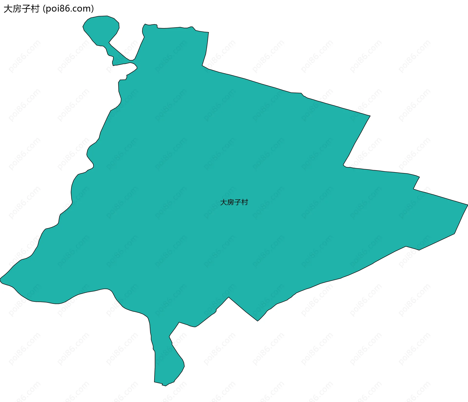 大房子村边界地图