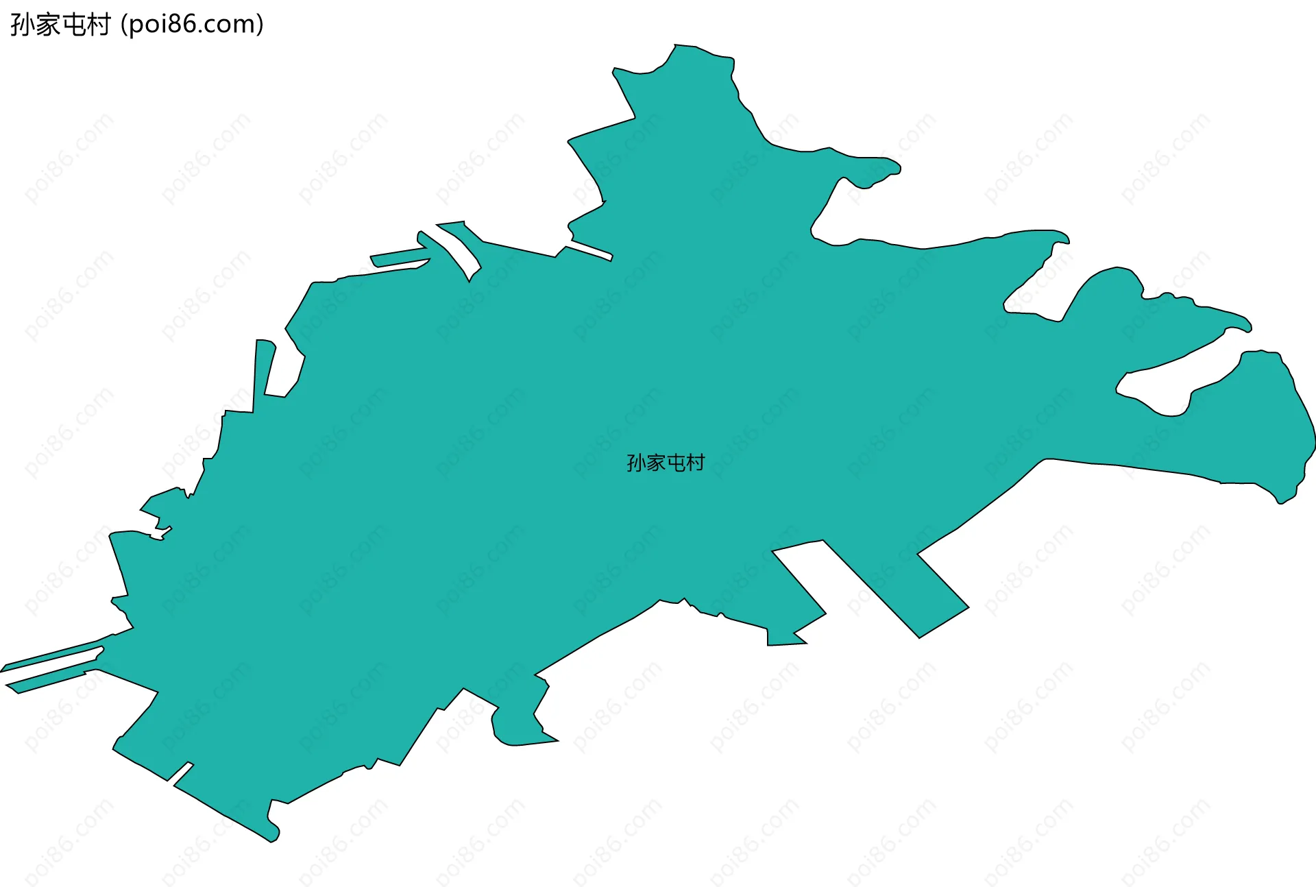 孙家屯村边界地图