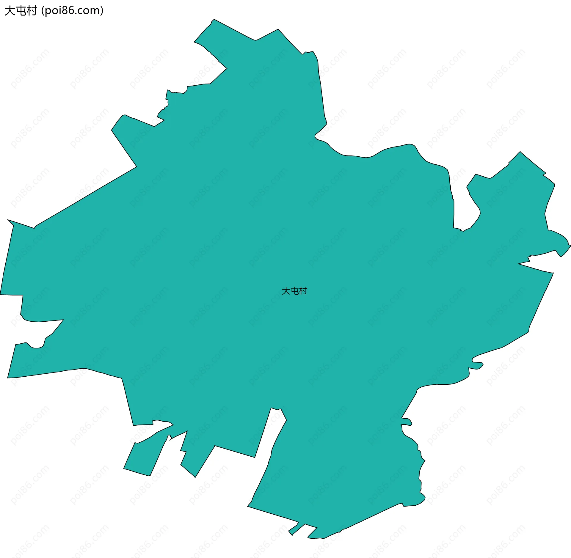 大屯村边界地图